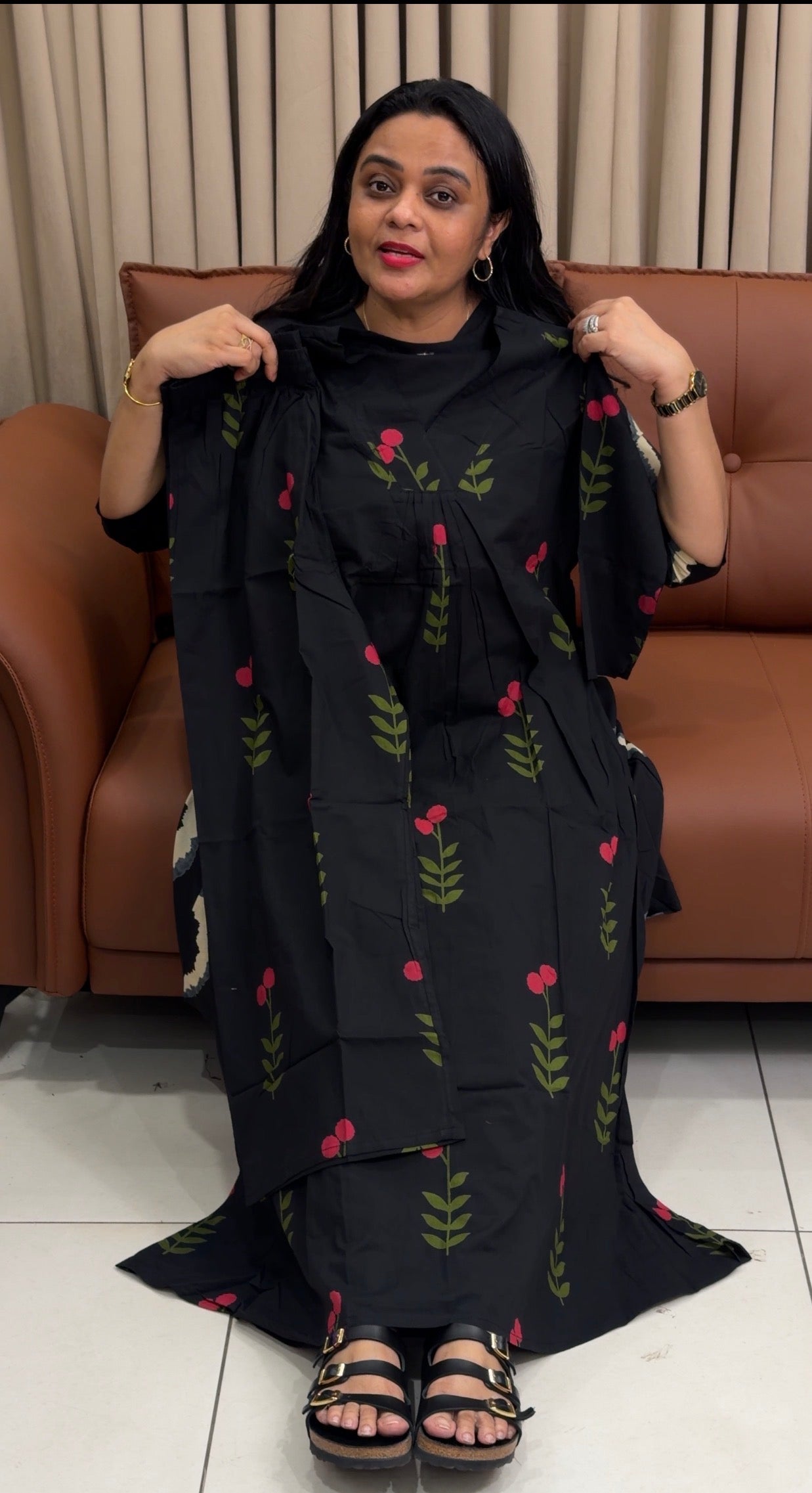 PRINTED COTTON TOP AND BOTTOM - IHA 34880
