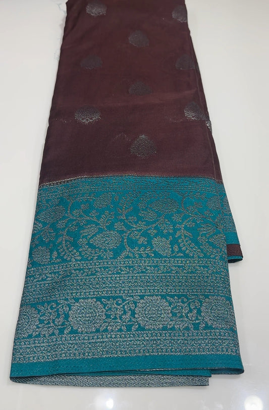 SEMI BANARASI  SAREES - IHA 16798