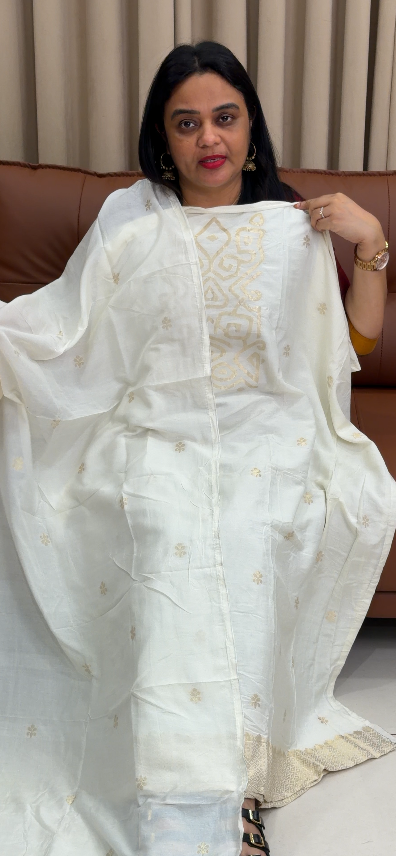 SEMI BANARASI UNSTITCHED SALWAR SALWAR SUITS - IHA 34184