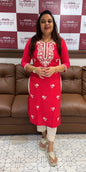 BUDGET BUY LUCKNOWI CHIKANKARI KURTHI - IHA 15142