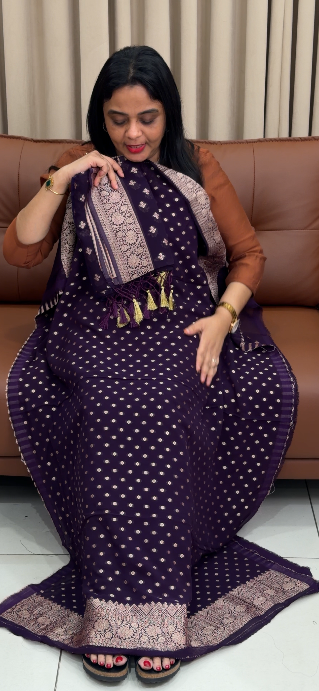 VISCOSE BANARASI UNSTITCEHD SALWAR SUITS - IHA 34283