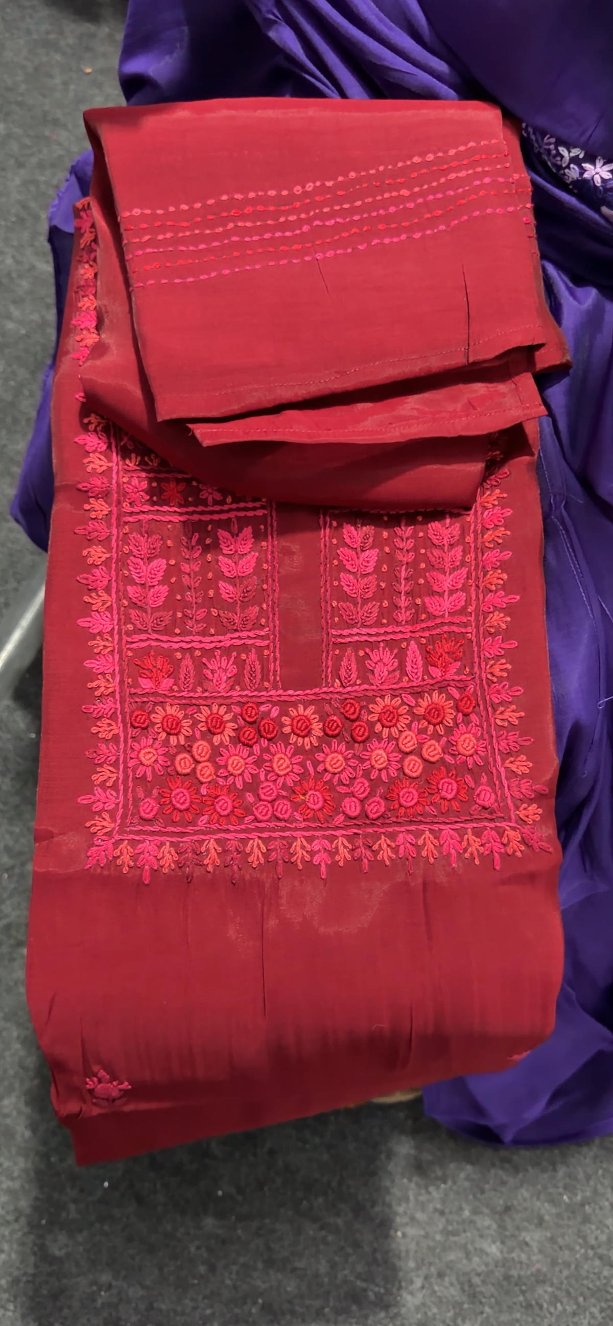 MALAI CHANDERI  UNSTITCHED SALWAR SUITS - IHA 36050