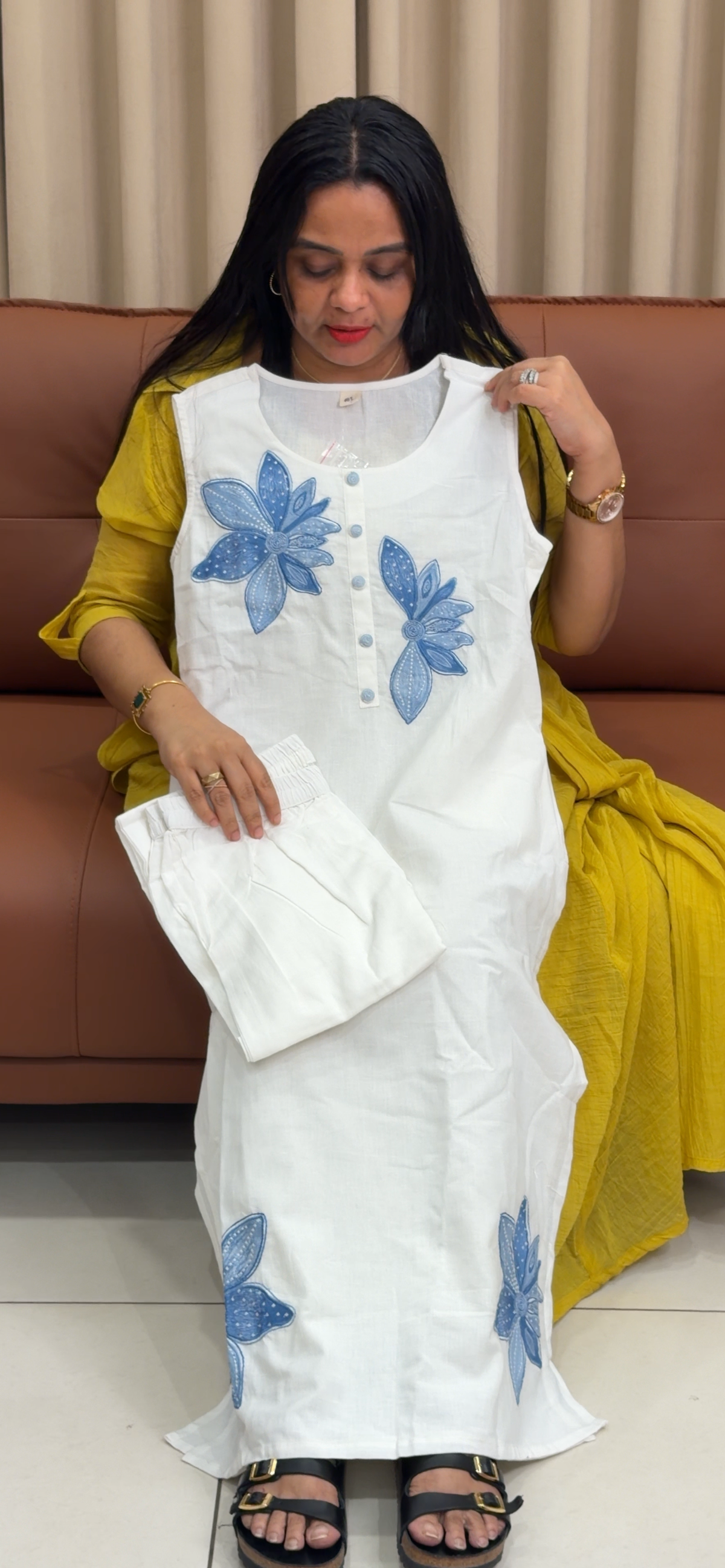 LINEN CO-ORDS SETS - IHA 35252