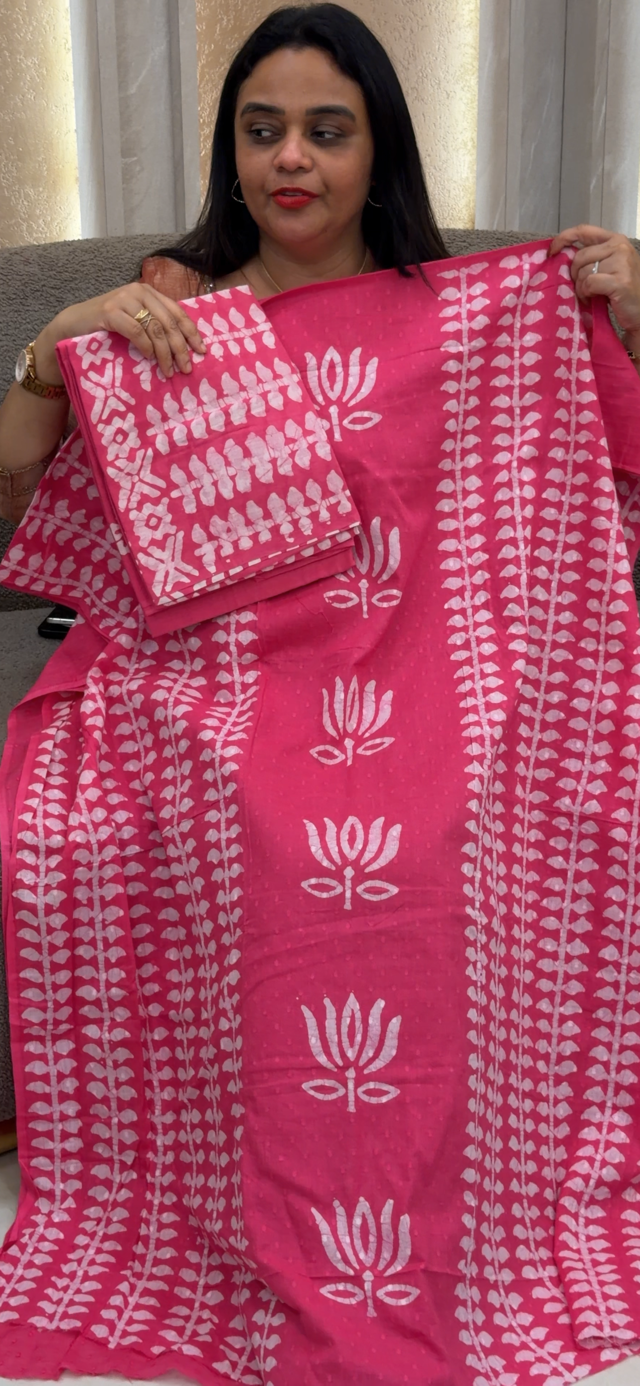 PRINTED COTTON UNSTITCHED SALWAR SUITS - IHA 33228