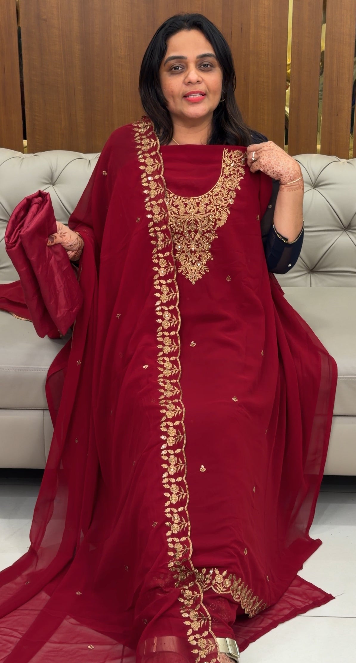 GEORGETTE UNSTITCHED SALWAR SUITS - IHA 31484