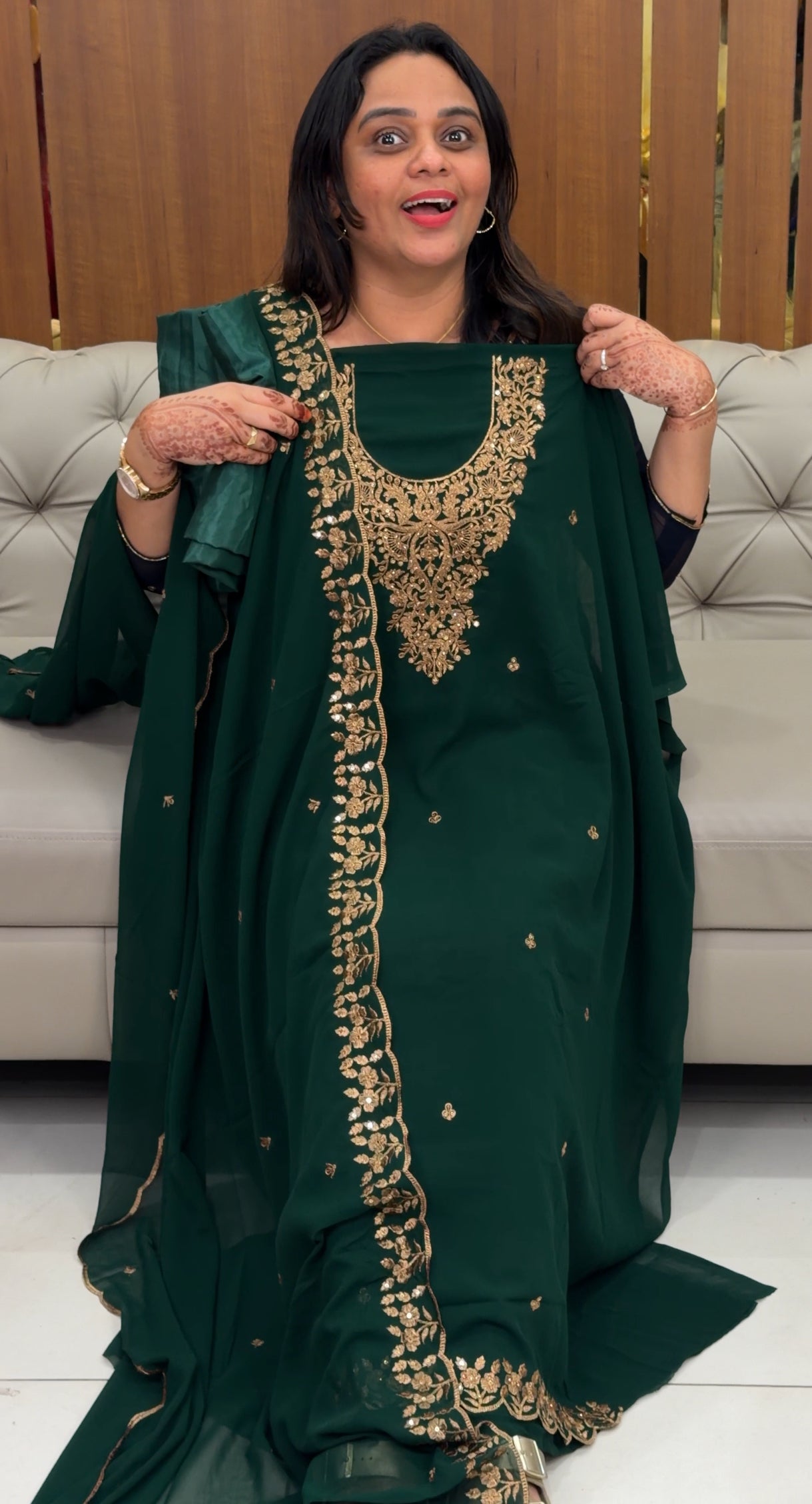 GEORGETTE UNSTITCHED SALWAR SUITS - IHA 31484