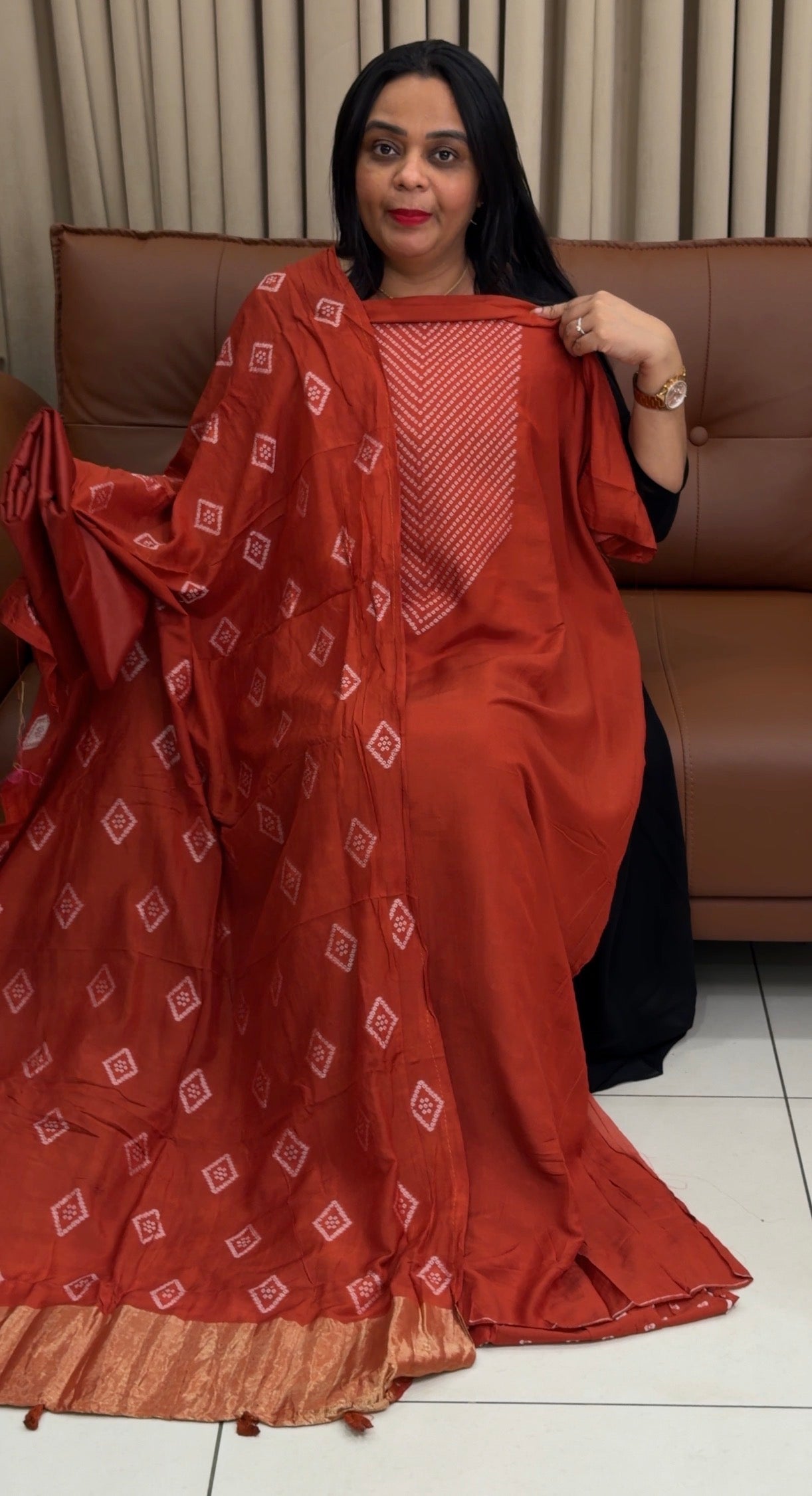 MALAI CHANDERI UNSTITCHED SALWAR SUITS - IHA 34690