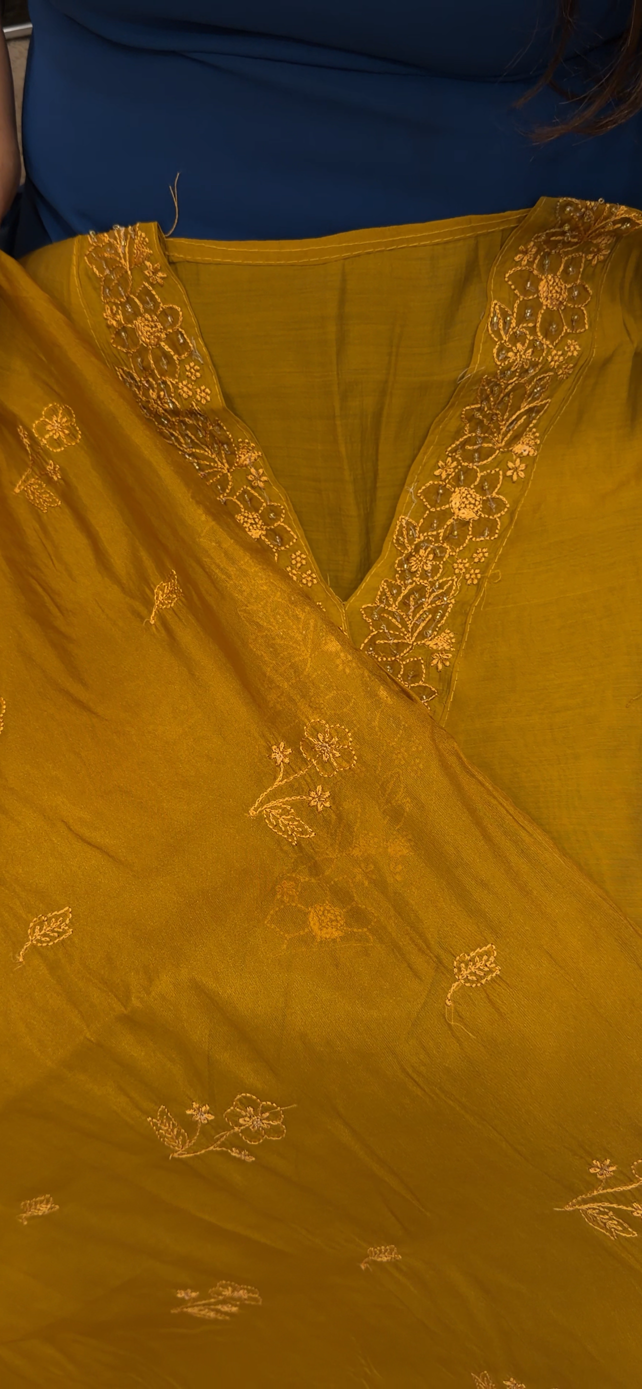 MUL CRUSHED UNSTITCHED SALWAR SUITS - IHA 33098