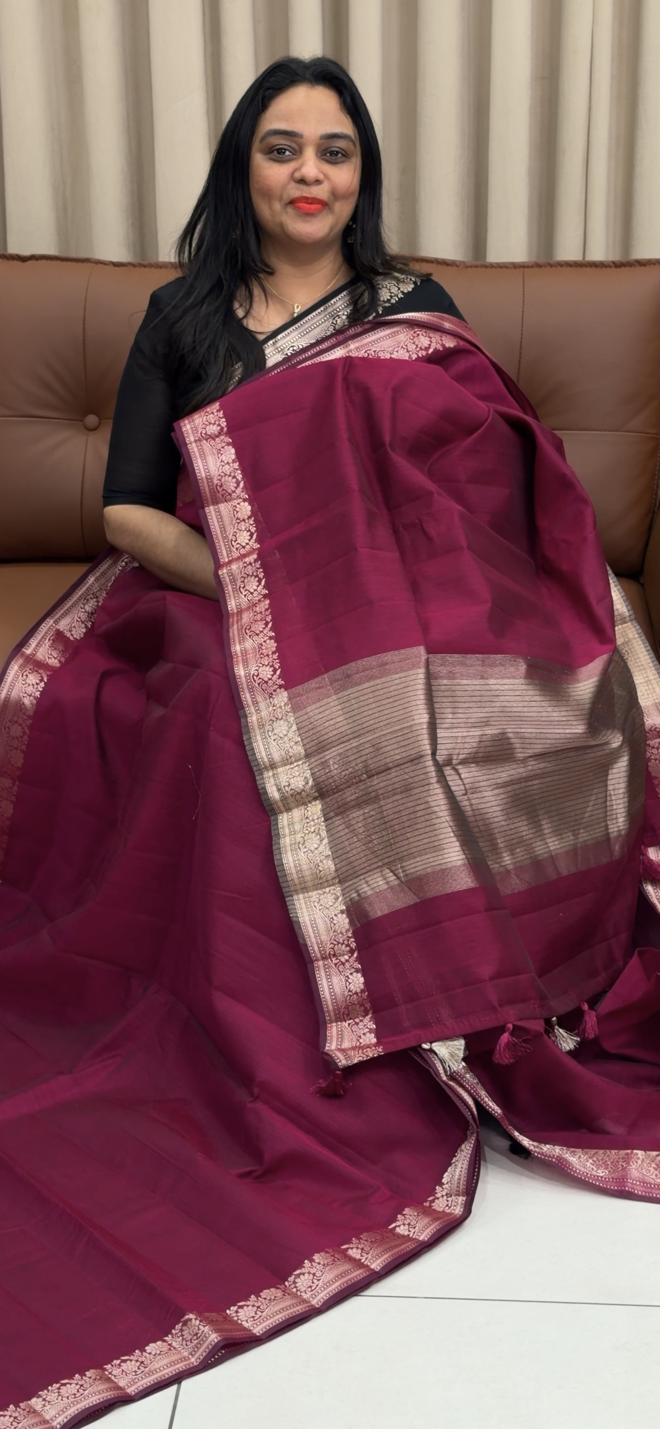 MUL CHANDERI SAREES - IHA 33566