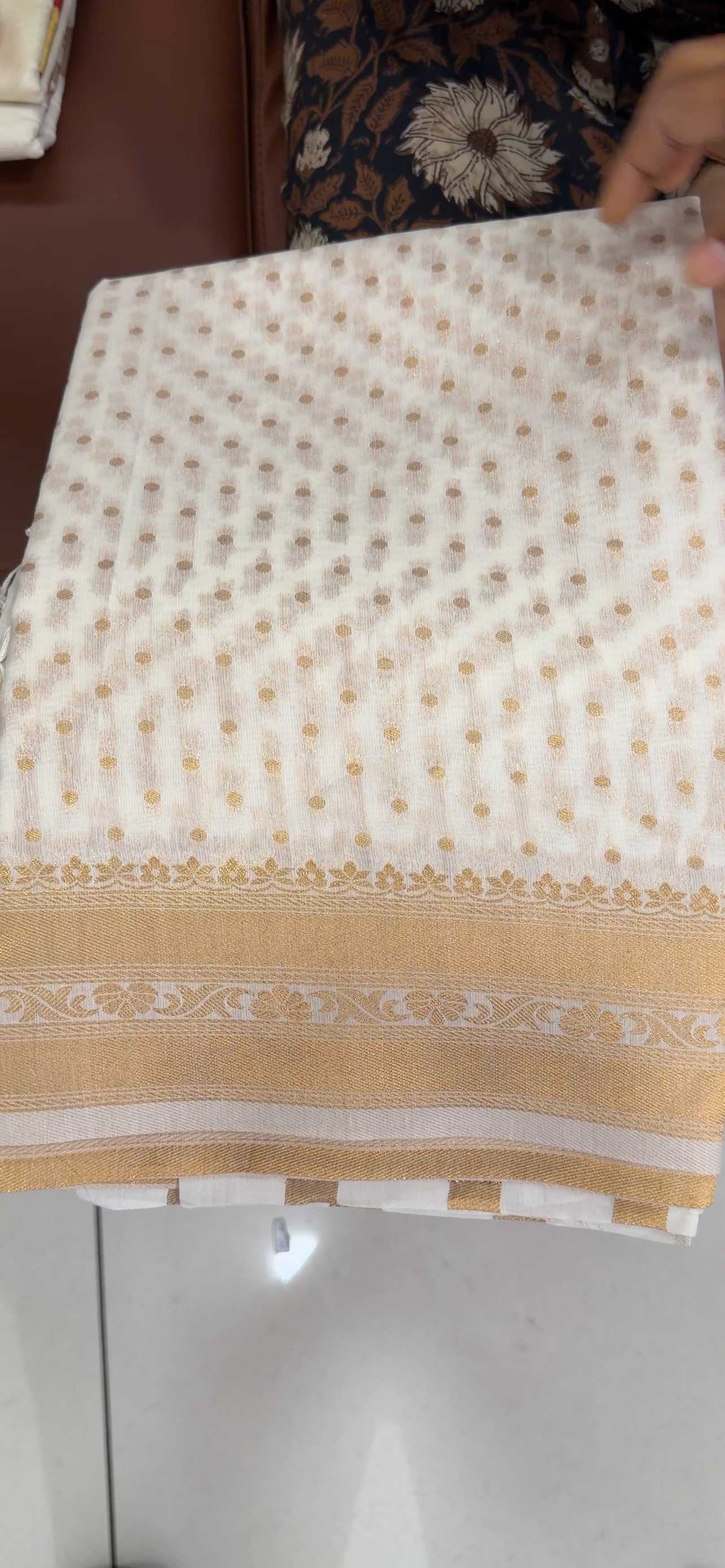MUL CHANDERI SAREES - IHA 34096