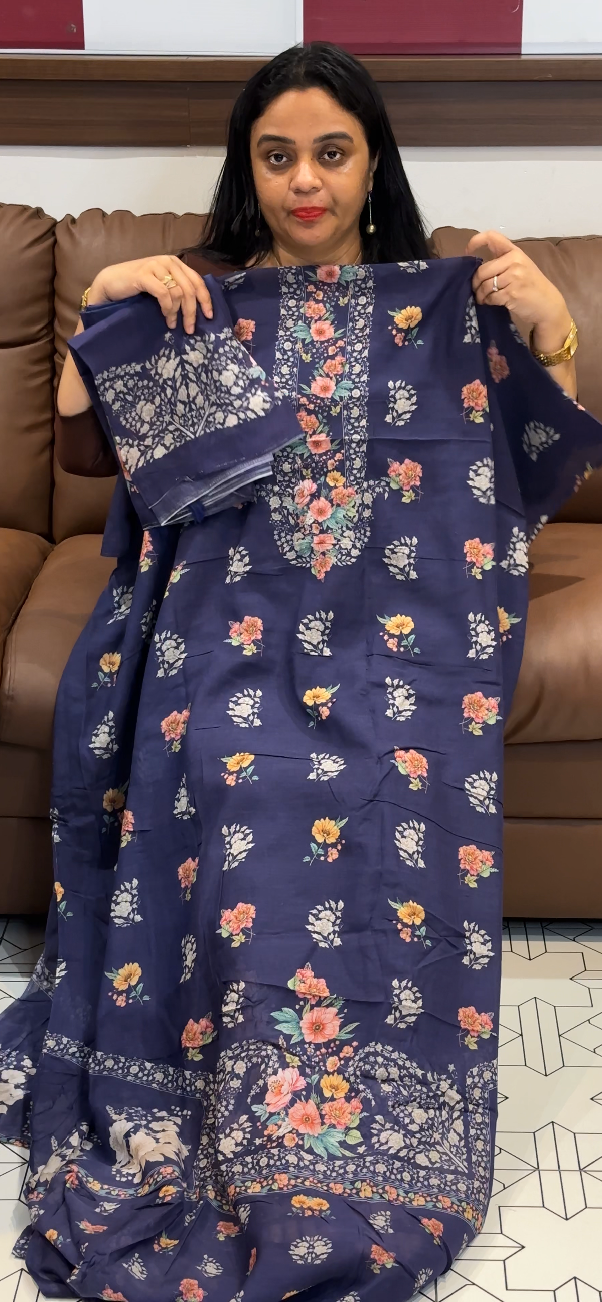 MUSLIN SILK UNSTITCHED SALWAR SUITS - IHA 35561