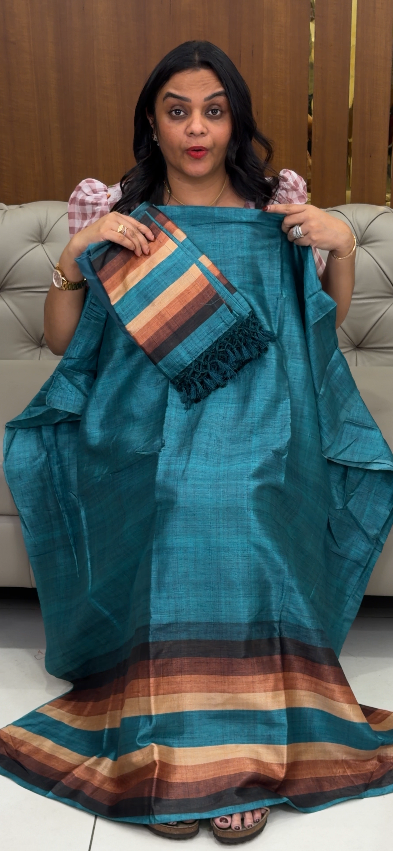 SEMI TUSSUR UNSTITCHED SALWAR SUITS - IHA 32077