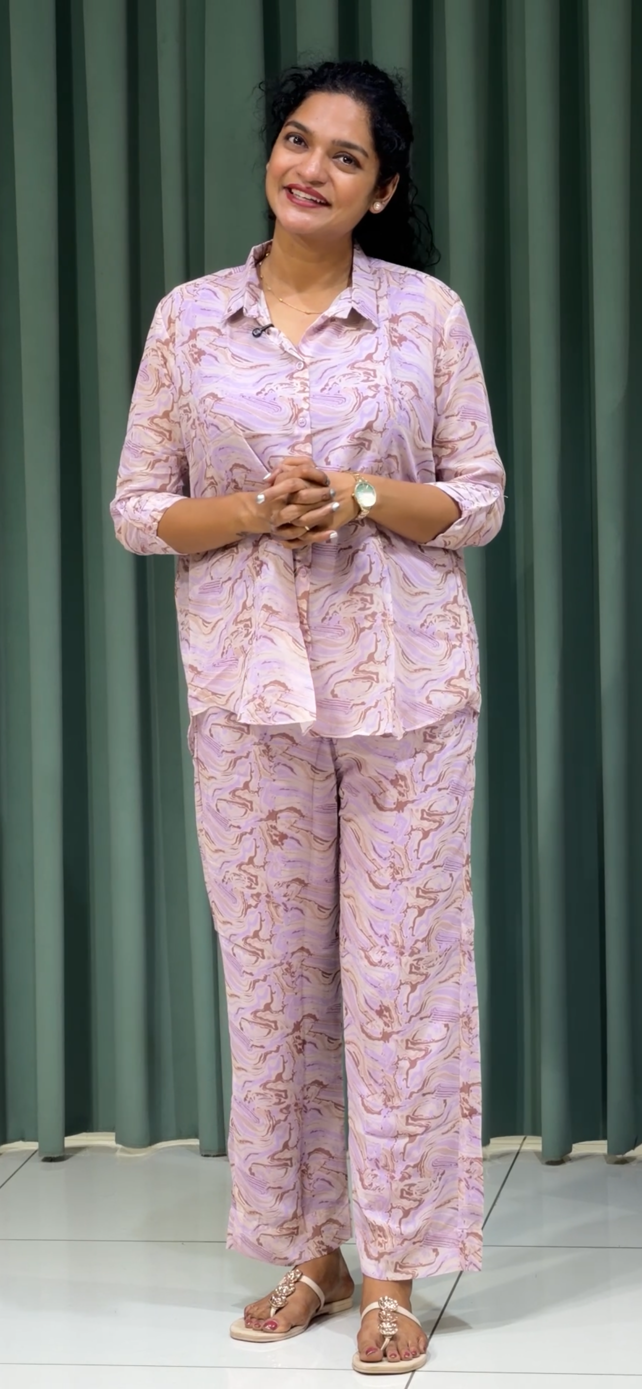 GEORGETTE PRINTED SHORT CO-ORDS SETS - IHA 33182