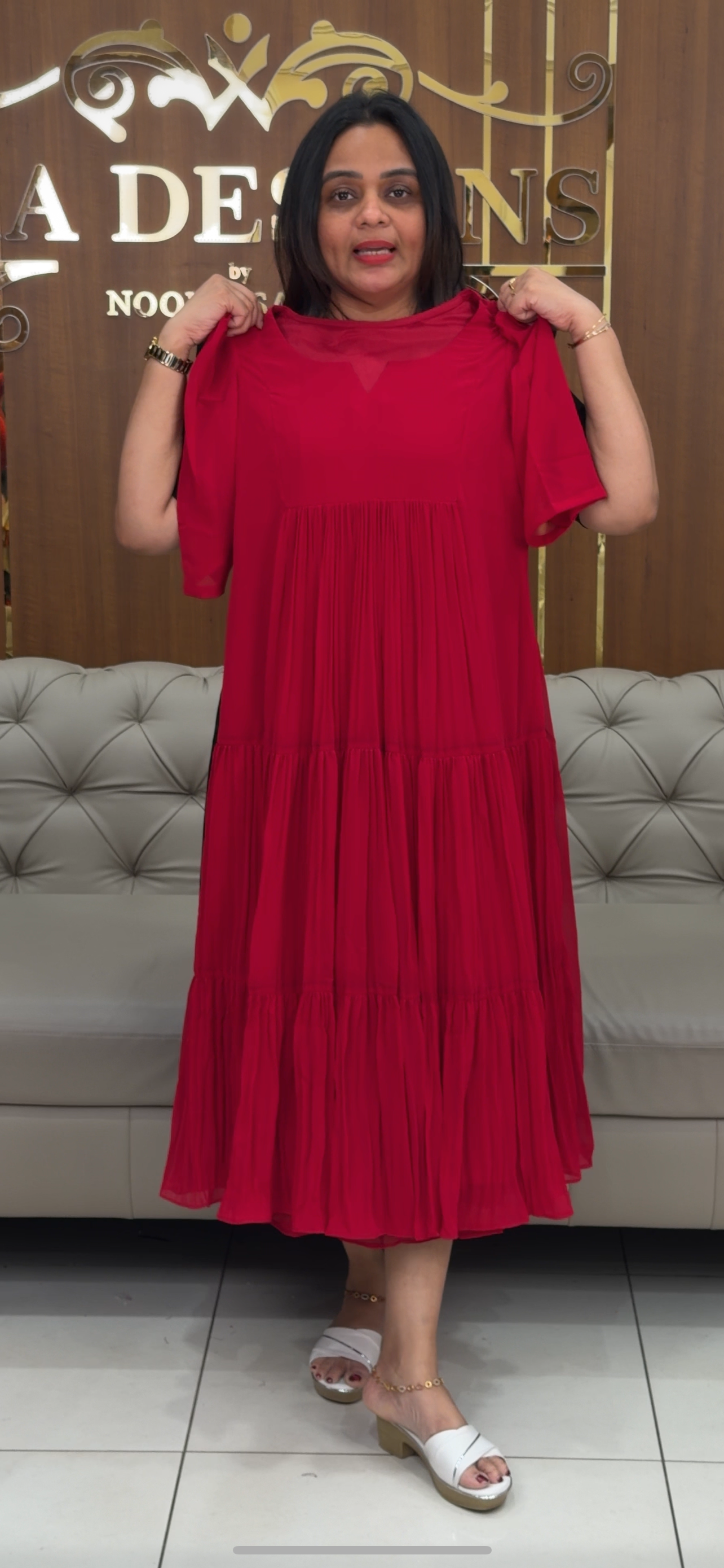 IHA'S IN-HOUSE FAUX GEORGETTE FROCKS - IHA 29520