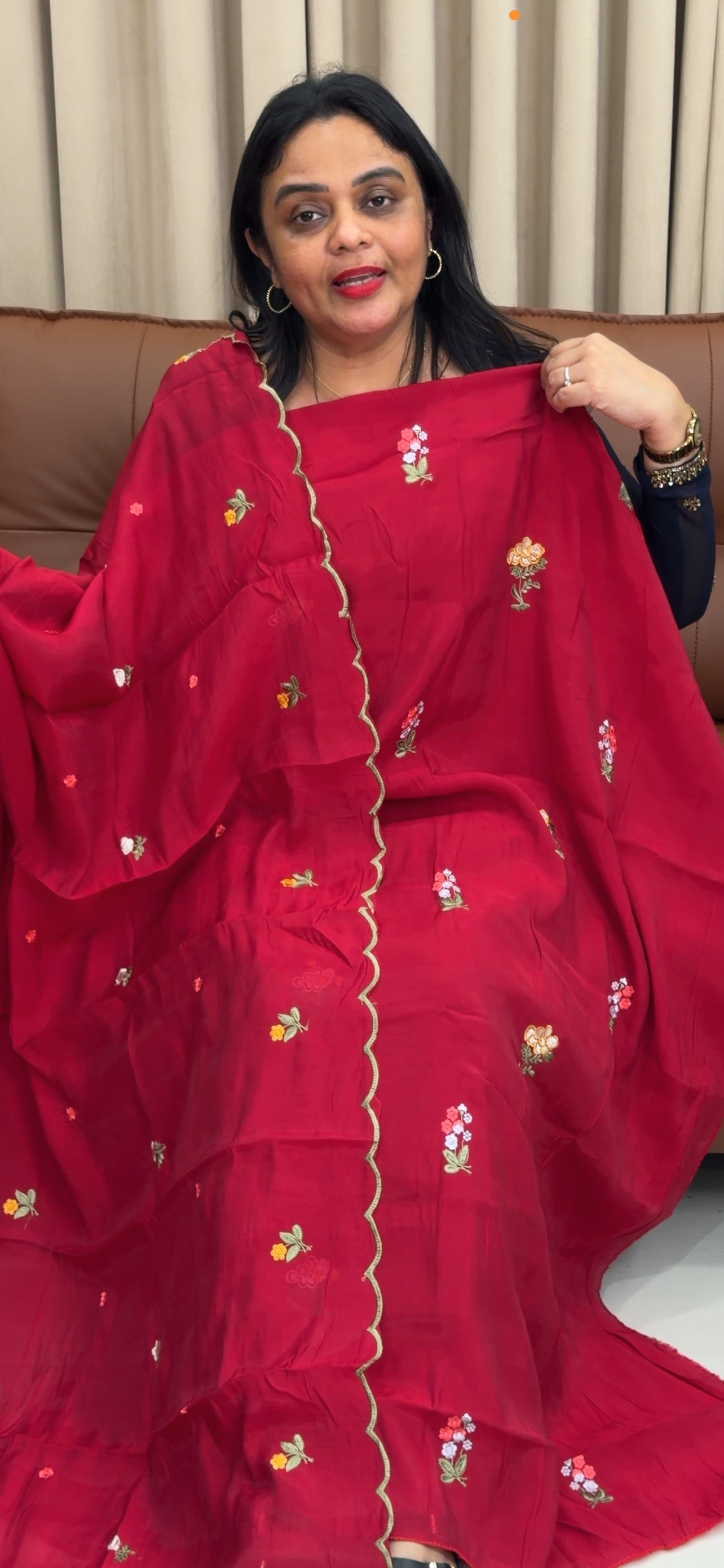 MALAI CHANDERI UNSTITCHED SALWAR SUITS - IHA 34241