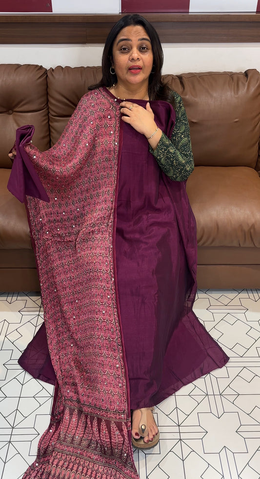 SEMI RAW SILK UNSTITCHED SALWAR SUITS - IHA 27260