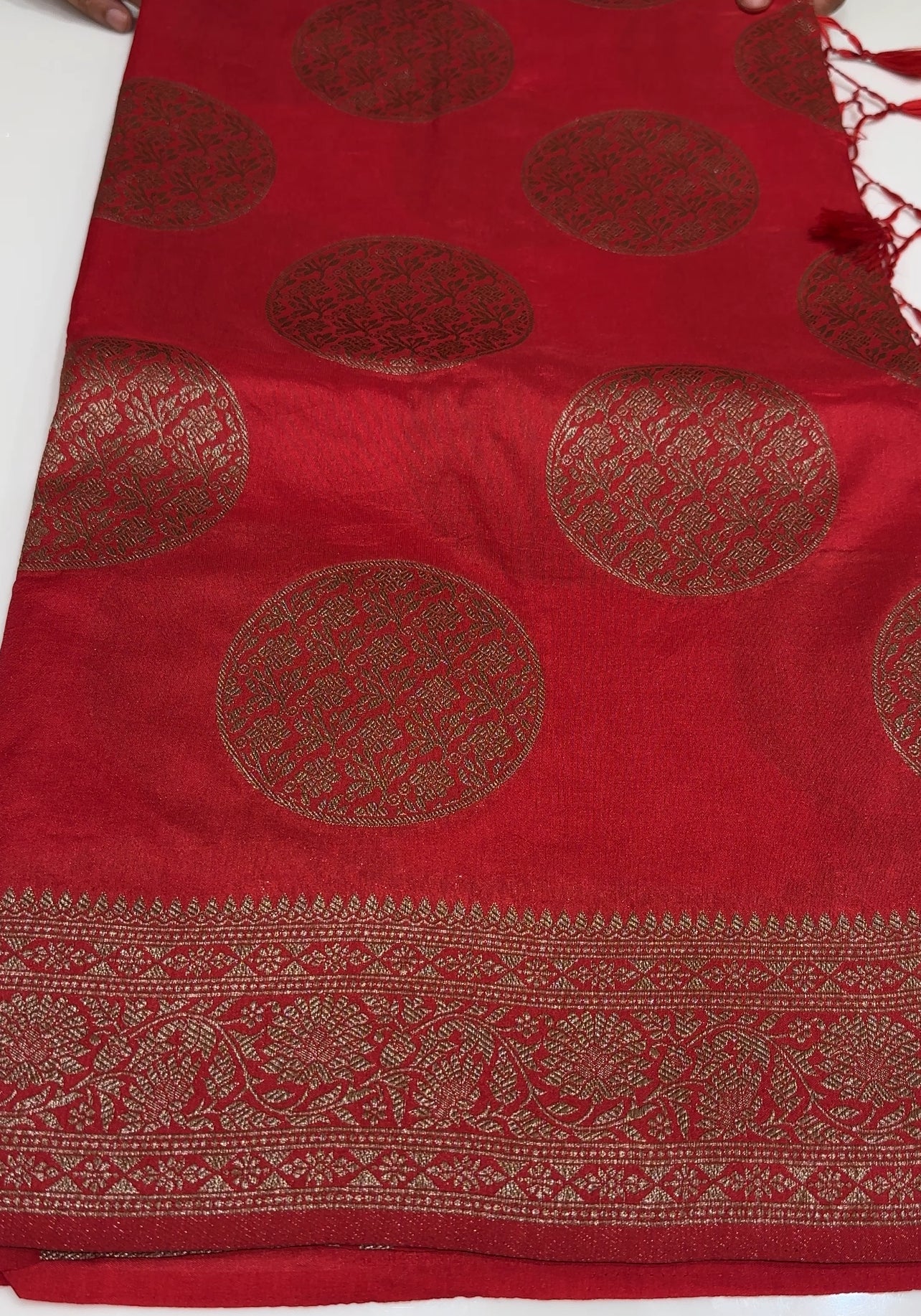 SEMI BANARASI SAREES - IHA 17456