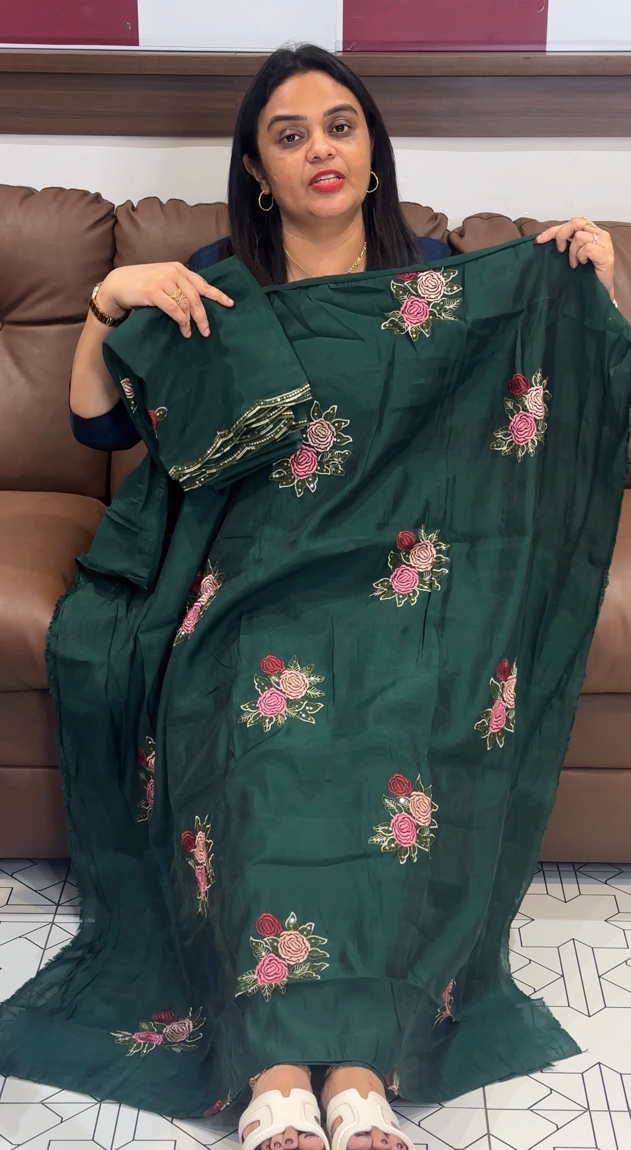 MUL CHANDERI UNSTITCHED SALWAR SUITS - IHA 33301