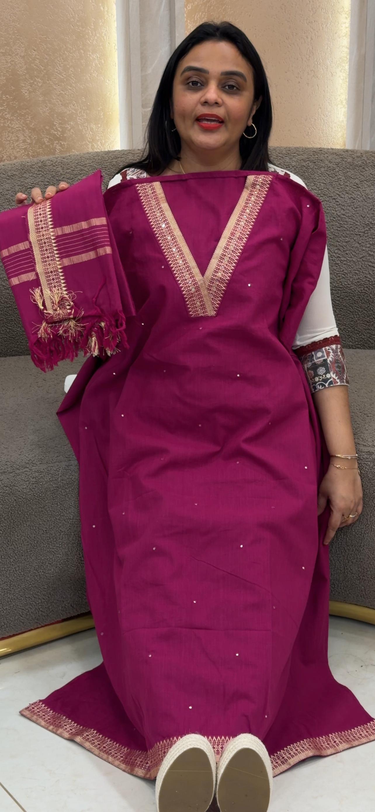HANDLOOM COTTON UNSTITCHED SALWAR SUITS - IHA 33204