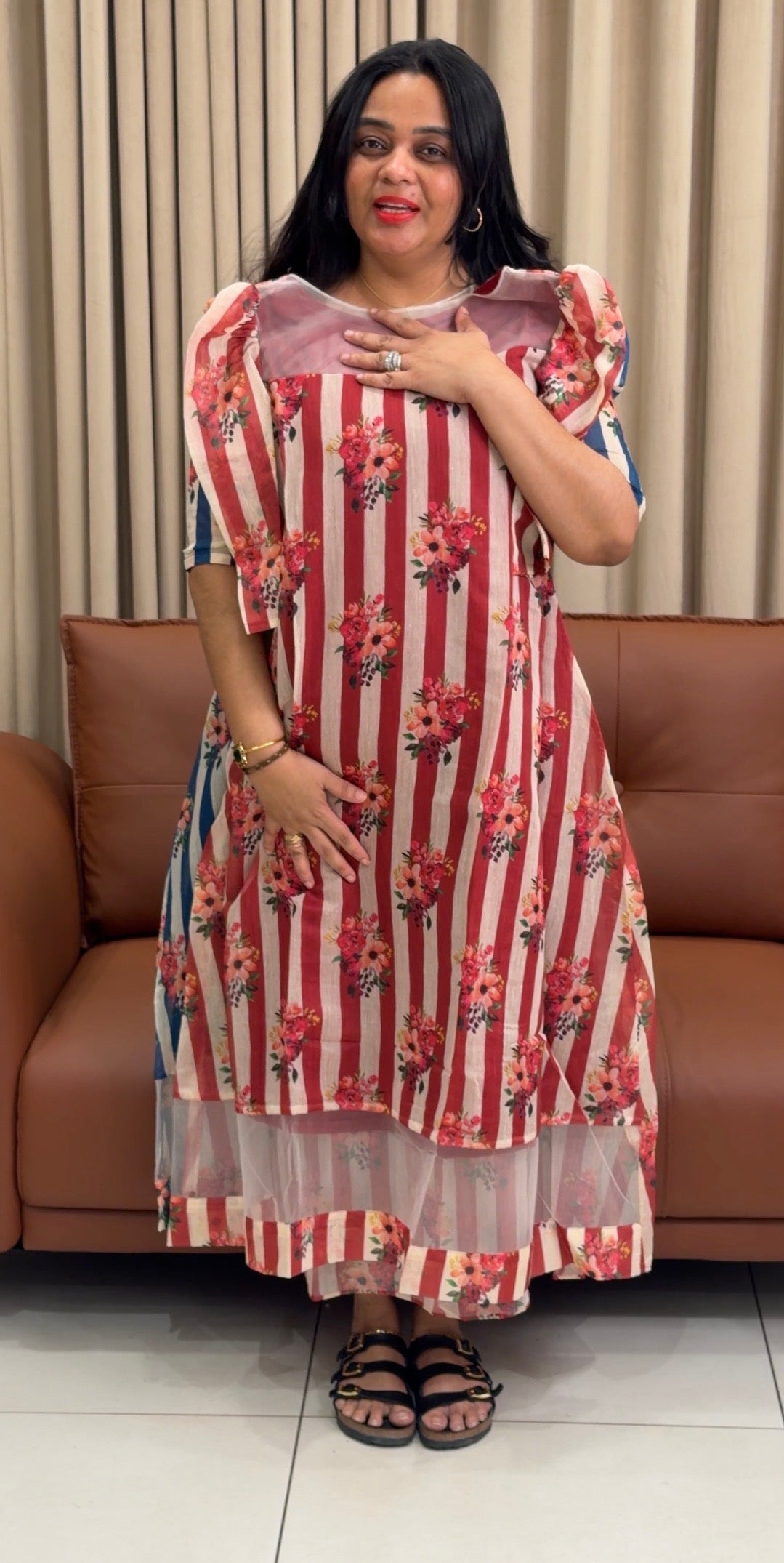 IHA'S IN-HOUSE PRINTED FROCKS - IHA 35206