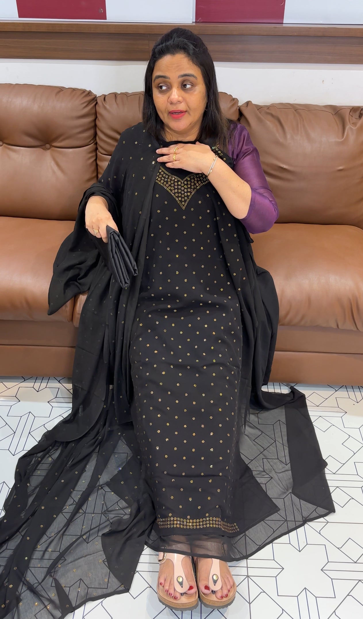 FAUX GEORGETTE UNSTITCHED SALWAR SUITS - IHA 28008