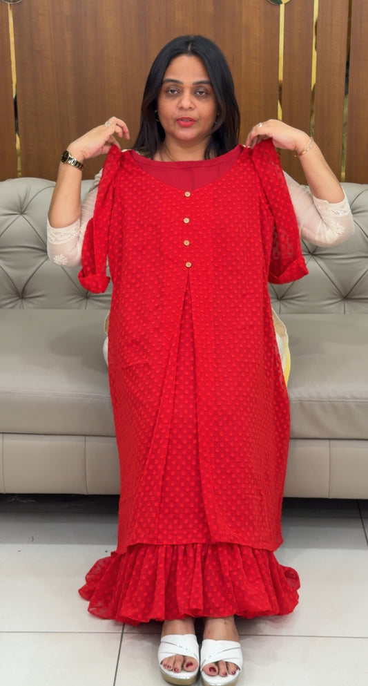 IHA'S IN-HOUSE GEORGETTE ALINE TOPS - IHA 29112