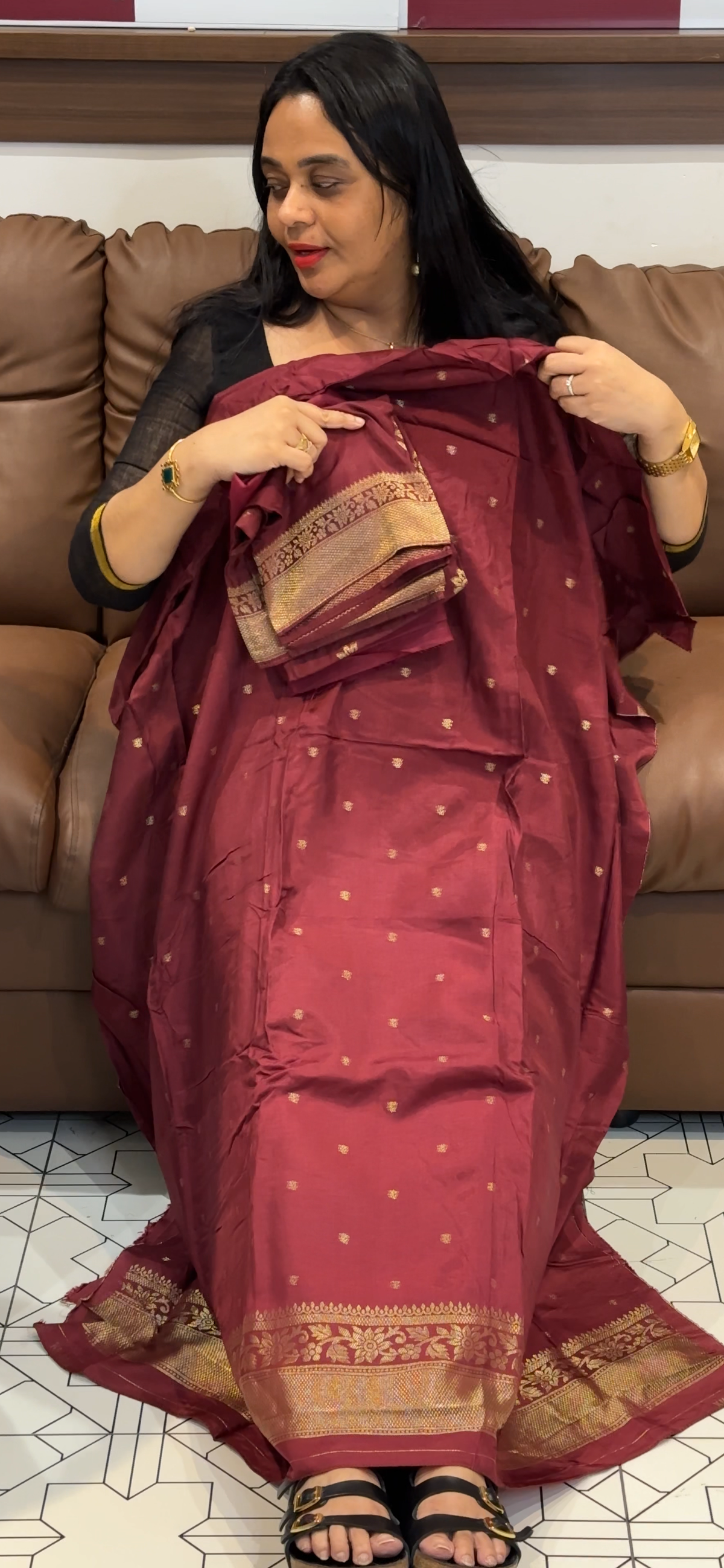 BANARASI UNSTITCHED SALWAR SUITS - IHA 35531