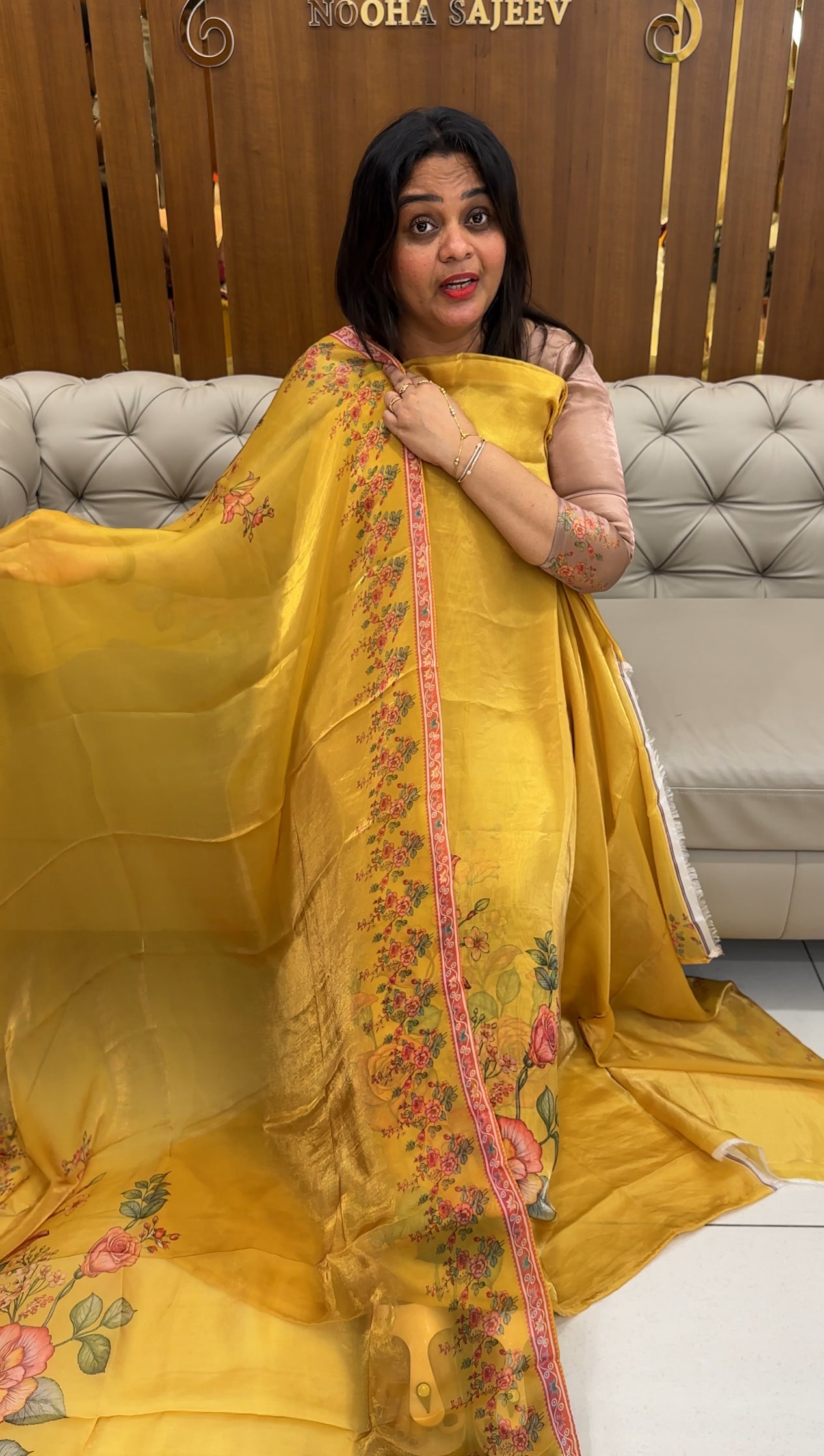 FORWARD VELVET ORGANZA UNSTITCHED SALWAR SUITS - IHA 26805