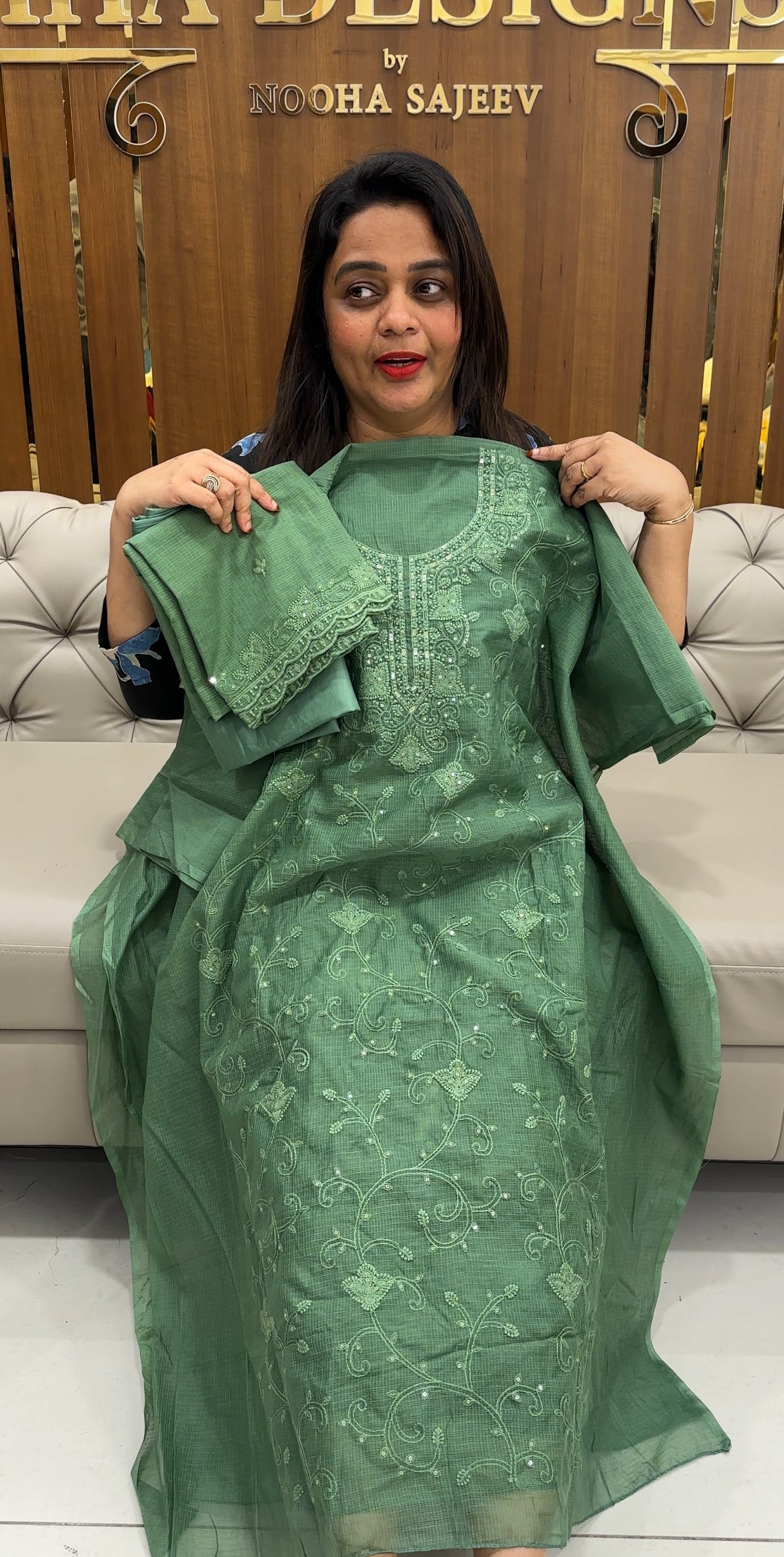 NET KOTA UNSTITCHED SALWAR SUITS - IHA 25357