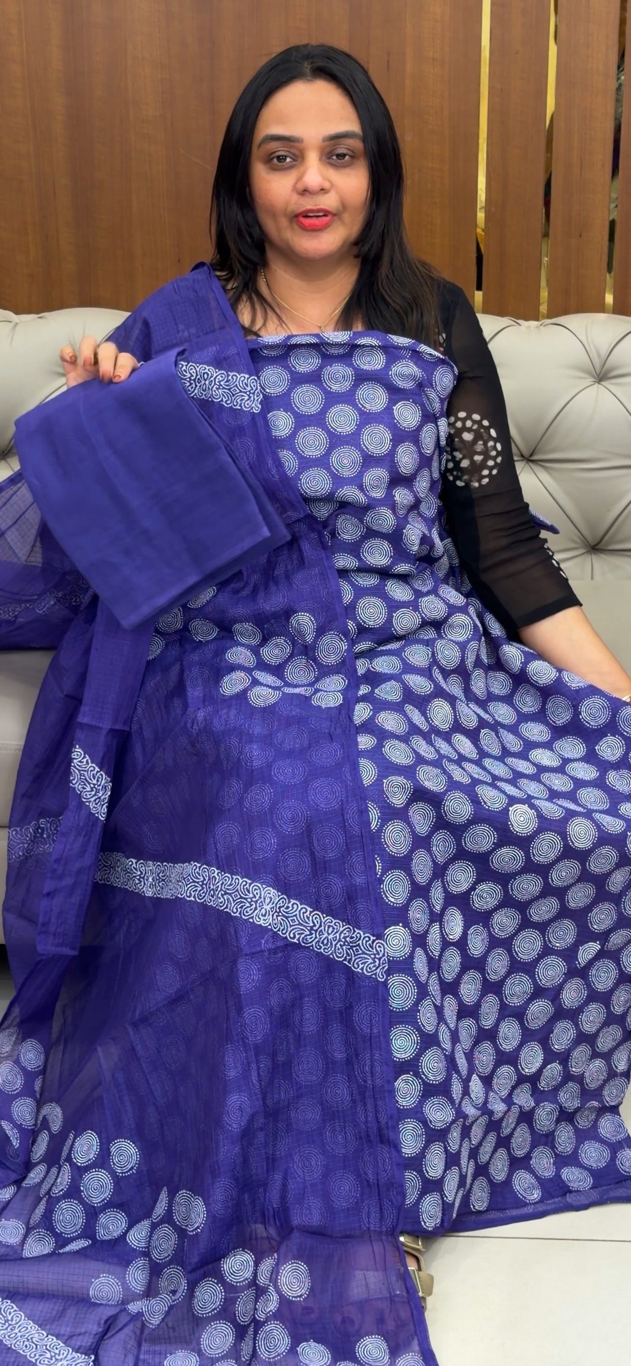 SILKY KOTA UNSTITCHED SALWAR SUITS - IHA 31934