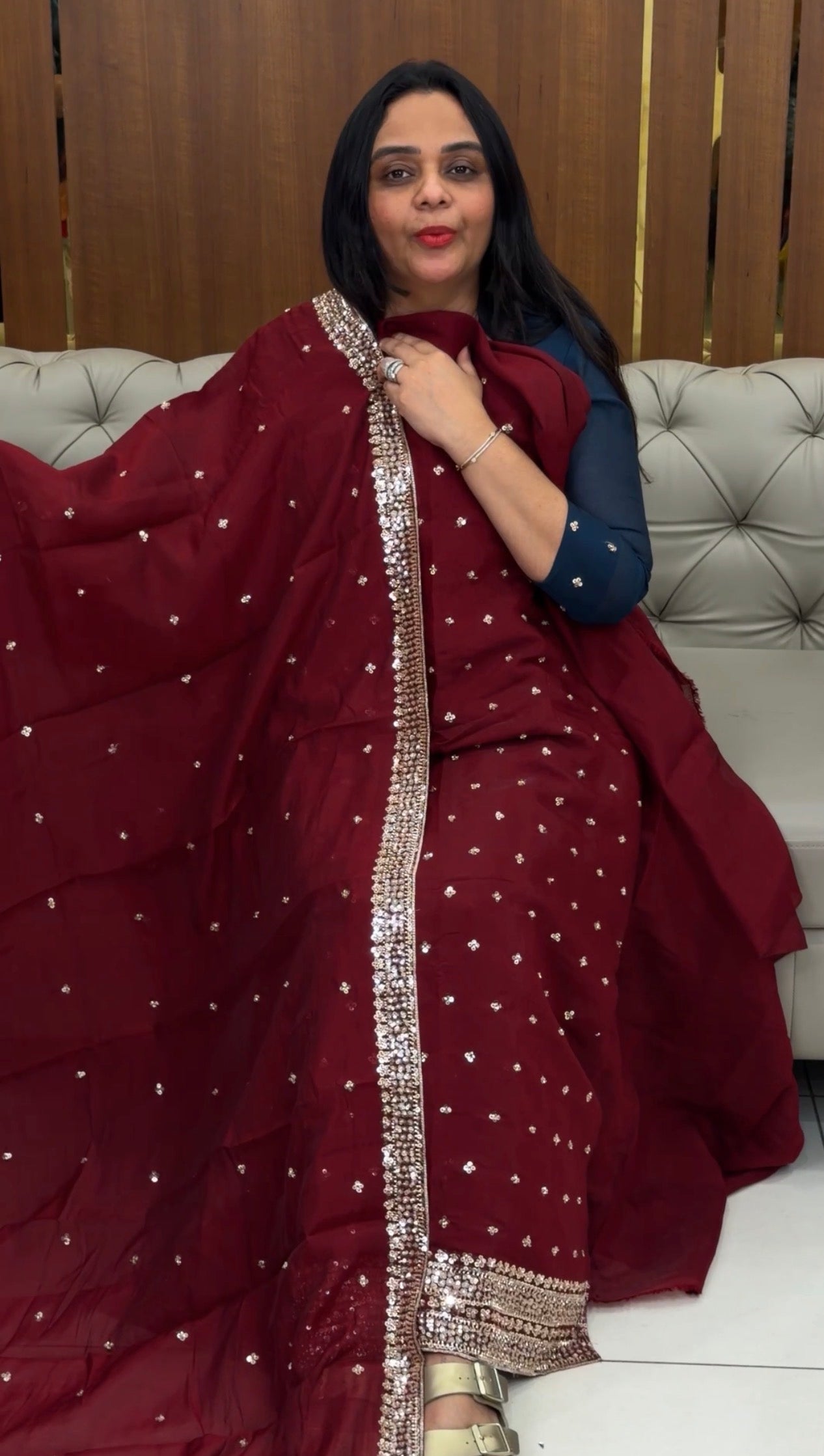 FORWARD MUL CHANDERI UNSTITCHED SALWAR SUITS - IHA 32182