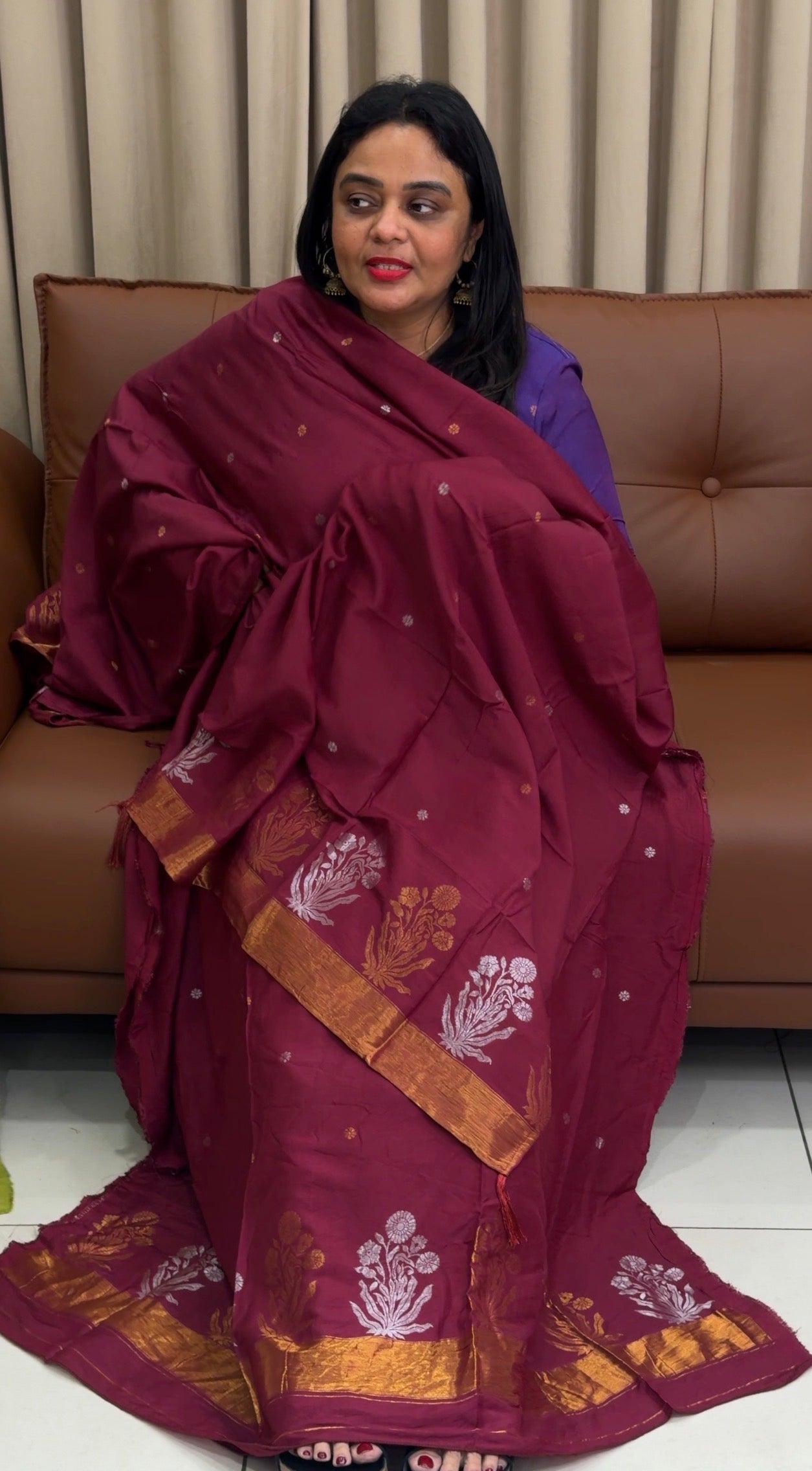 JAMDANI UNSTITCHED SALWAR SUITS - IHA 33984