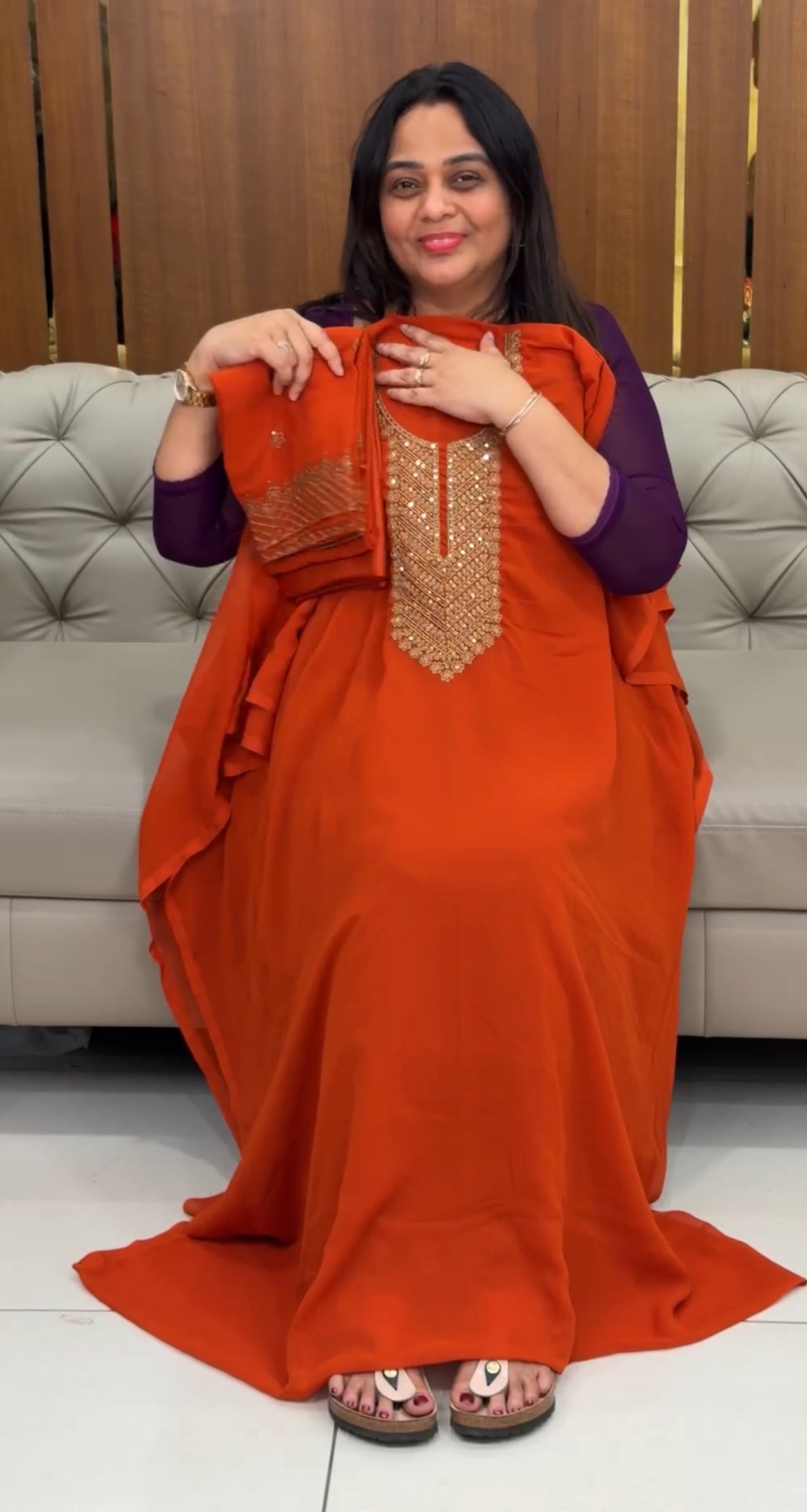 FAUX GEORGETTE UNSTITCHED SALWAR SUITS - IHA 29188