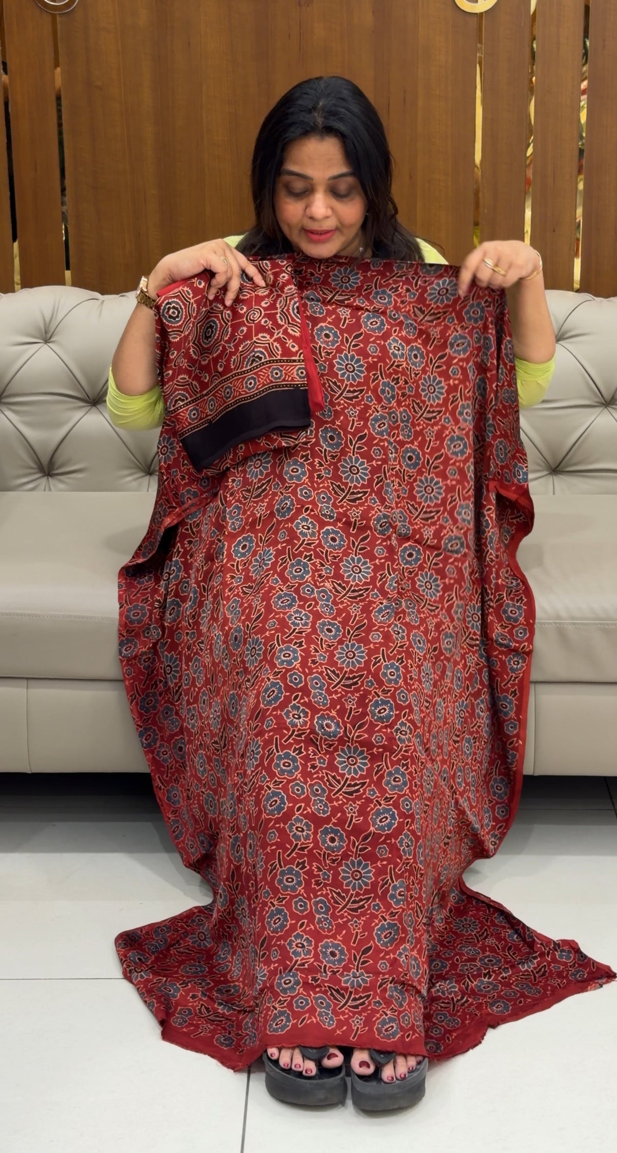 AJRAKH PRINTED UNSTITCHED SALWAR SUITS - IHA 28786