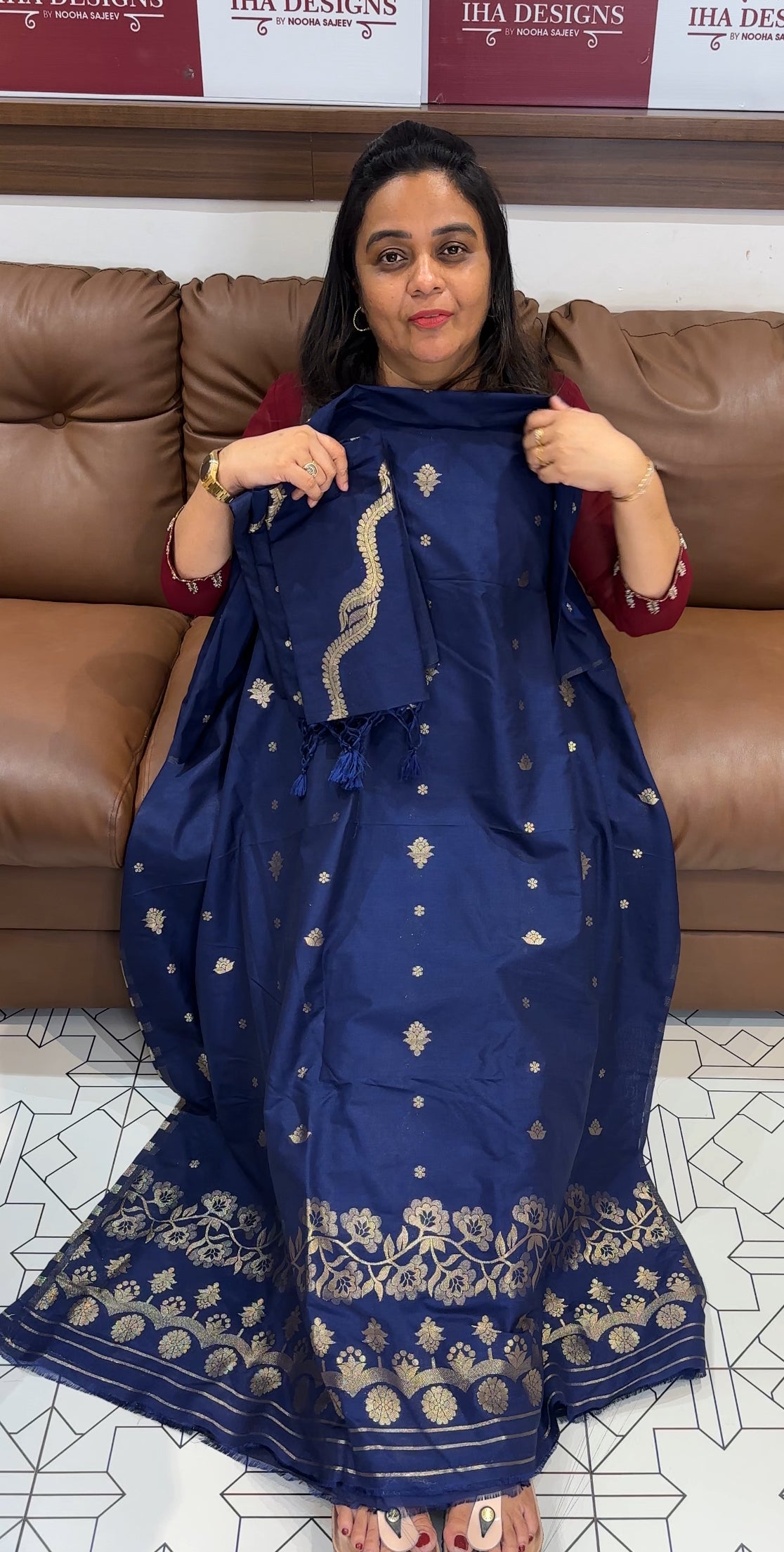 BANARASI UNSTITCHED SALWAR SUITS - IHA 28109