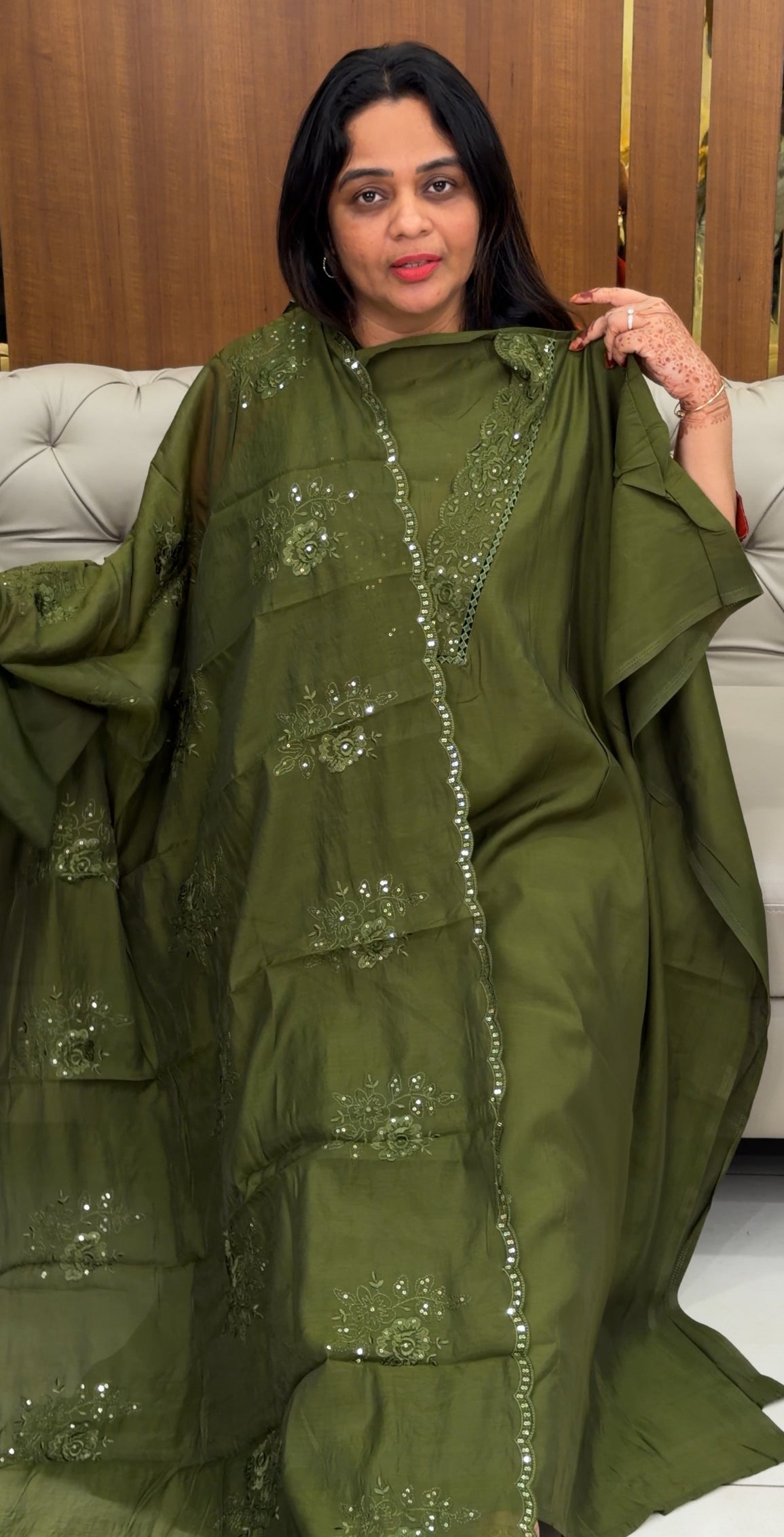 MALAI CHANDERI UNSTITCHED SALWAR SUITS - IHA 30091