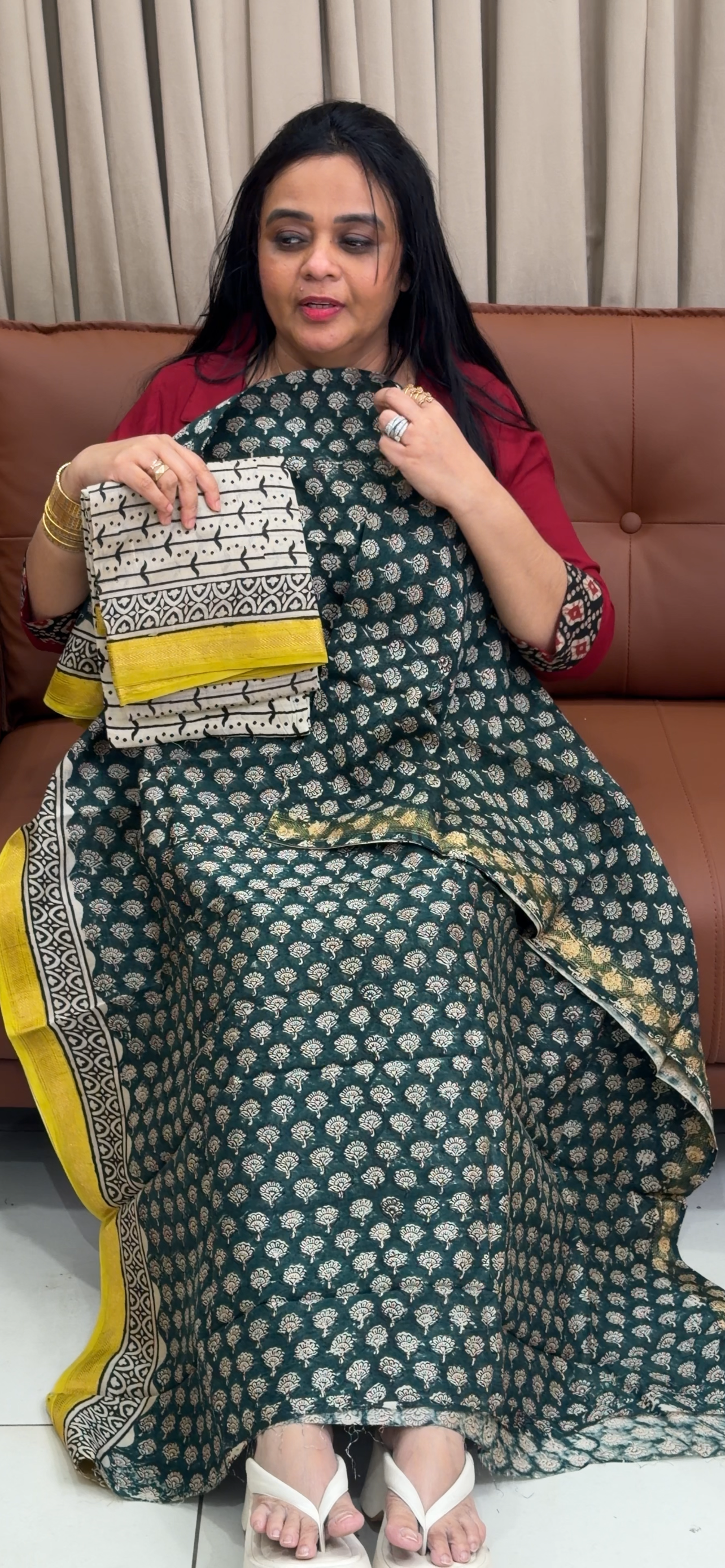 MAHESWARI SILK UNSTITCHED SALWAR SUITS - IHA 34960