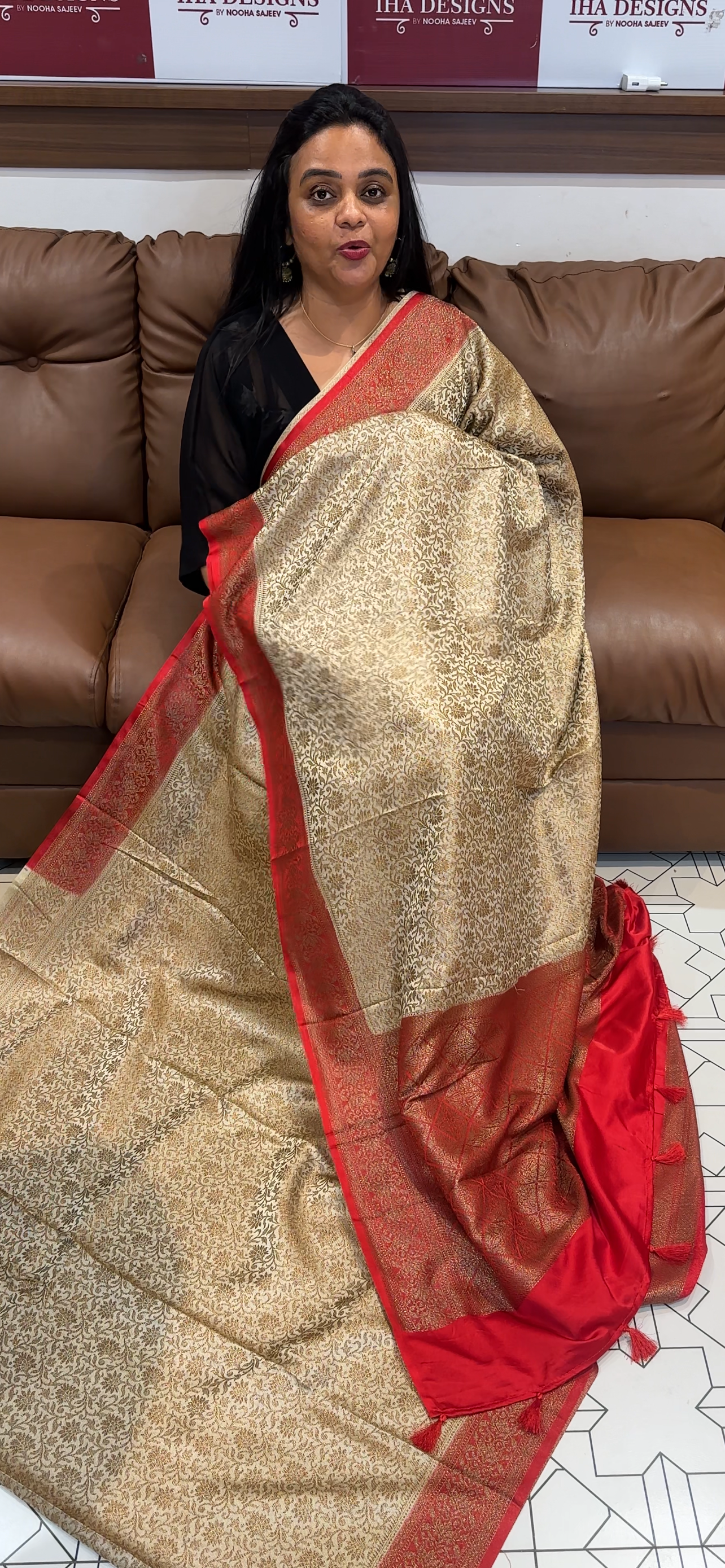 KATAN BANARASI SAREES - IHA 35064