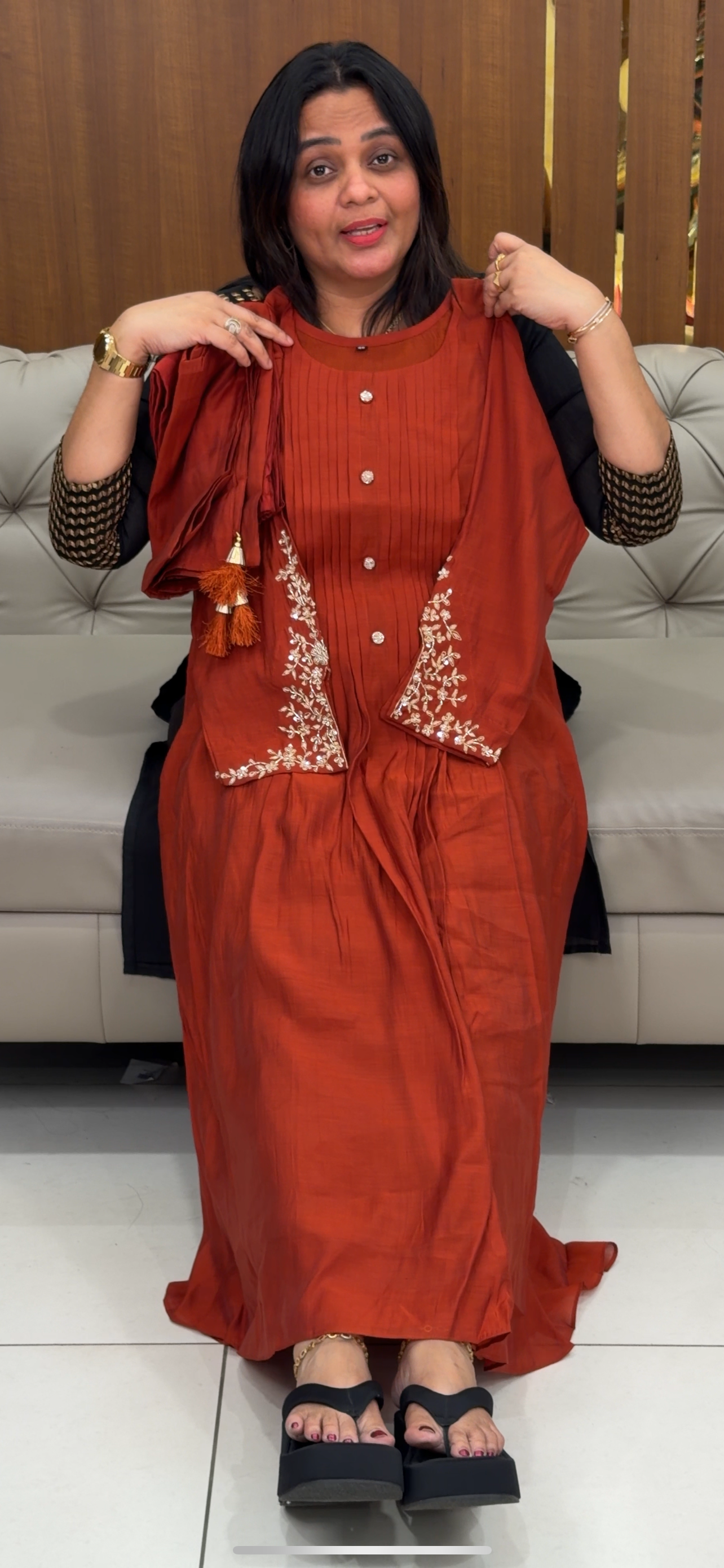 MUL CHANDERI TOP, BOTTOM AND DUPATTA - IHA 29262