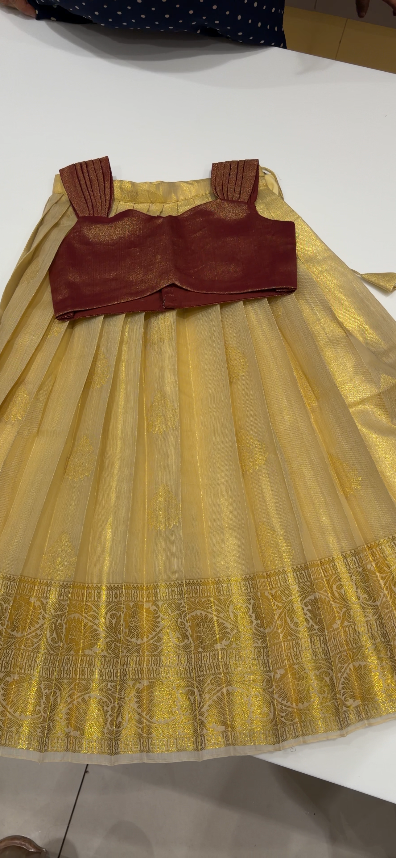 IHA'S IN-HOUSE KIDS CROP TOP AND SKIRT - IHA 34600
