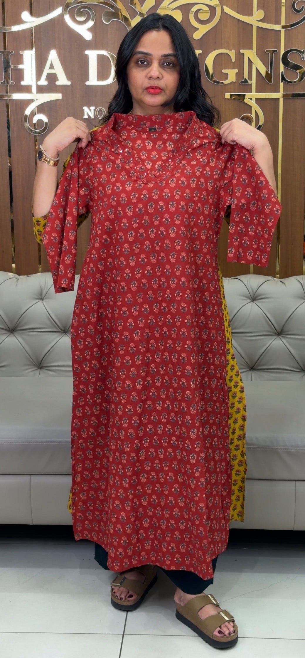 PRINTED COTTON TOPS - IHA 32522