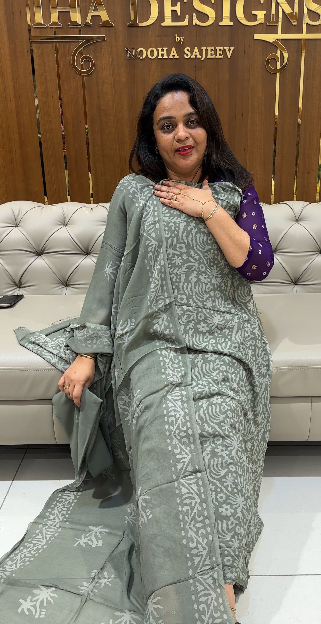 BATIK PRINTED UNSTITCHED SALWAR SUITS - IHA 24956