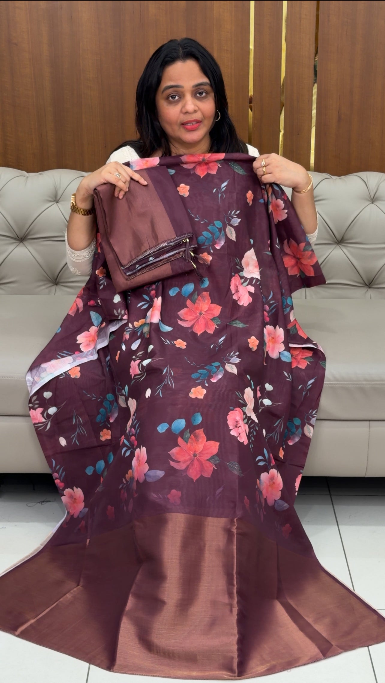 PRINTED UNSTITCHED SALWAR SUITS - IHA 29305