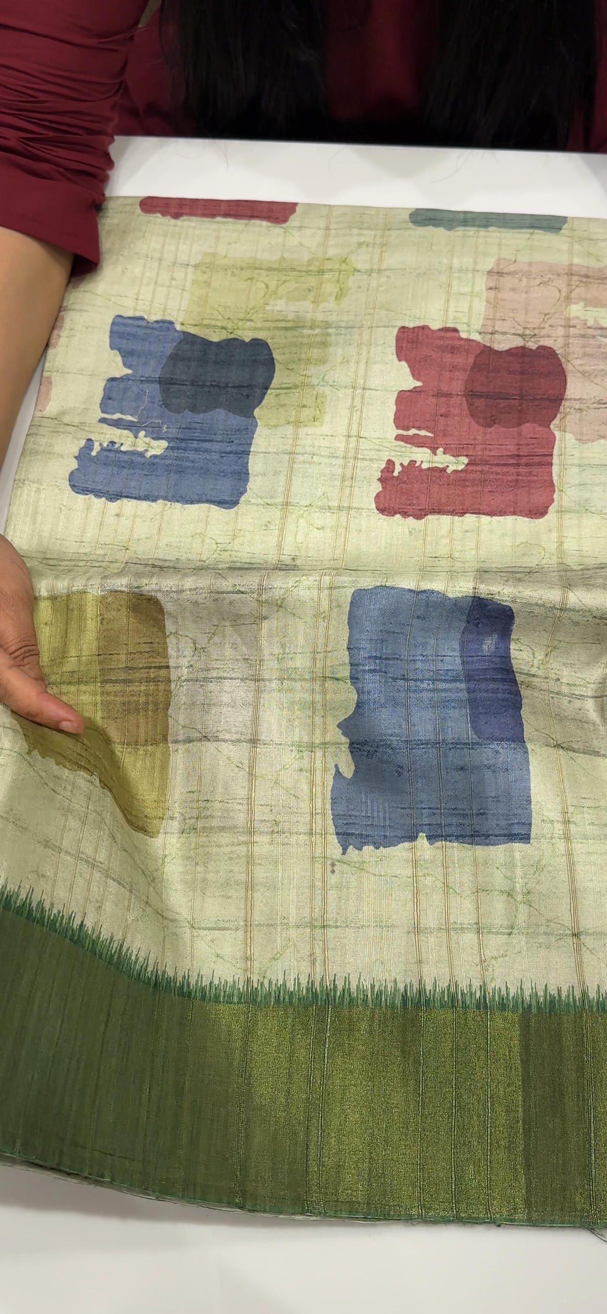 SEMI TUSSUR SAREES - IHA 35589