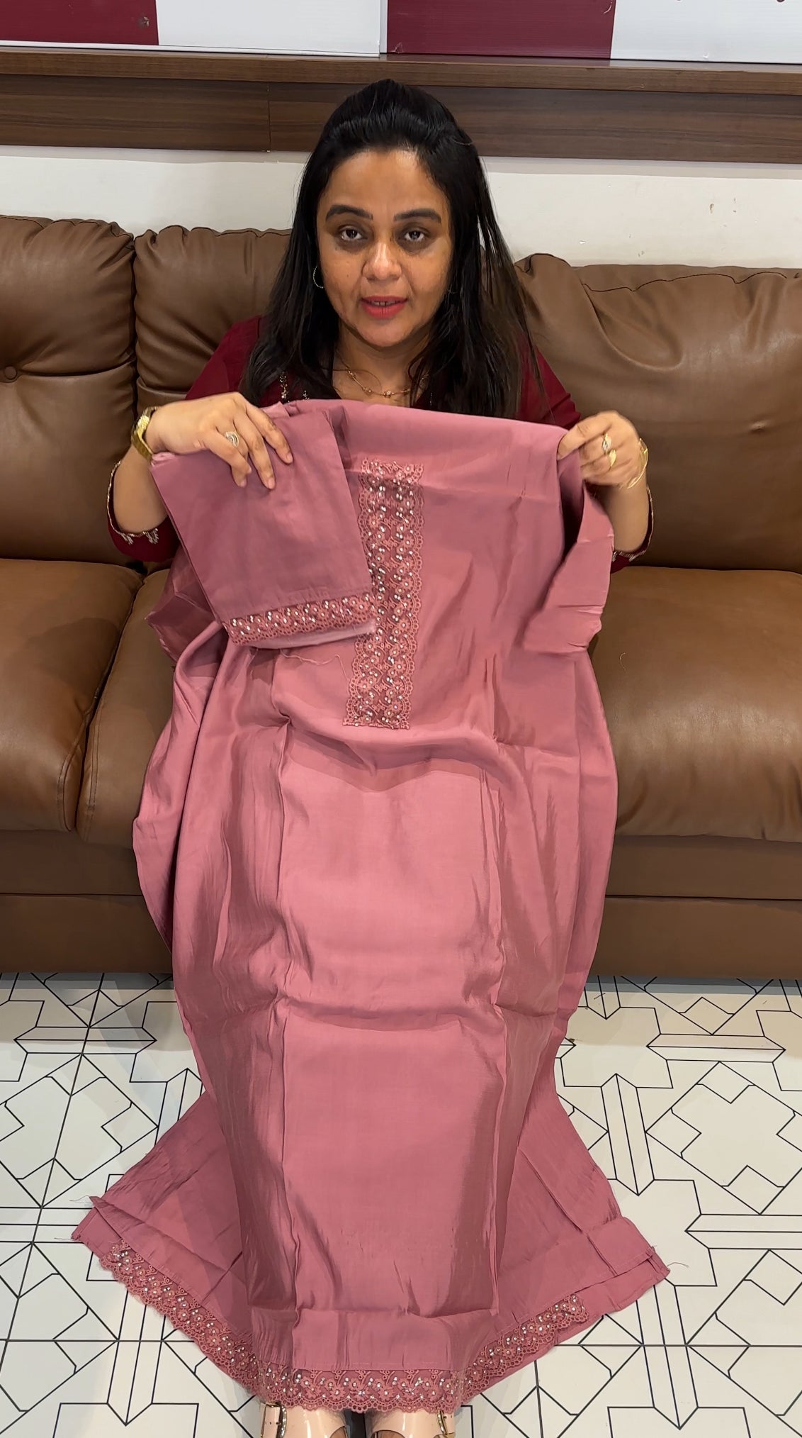 MODAL CHANDERI UNSTITCHED SALWAR SUITS - IHA 28055