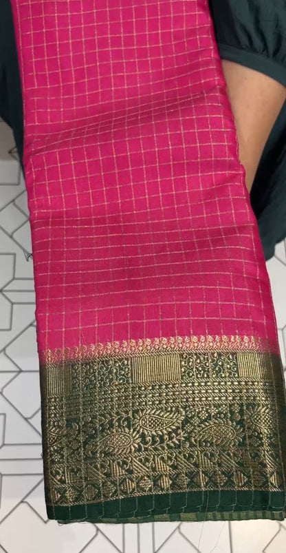 SEMI BANARASI SAREES - IHA 18295