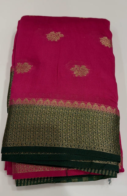 SEMI BANARASI SAREES - IHA 17481