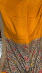 PRINTED SEMI LINEN SILK SAREE - IHA 19257