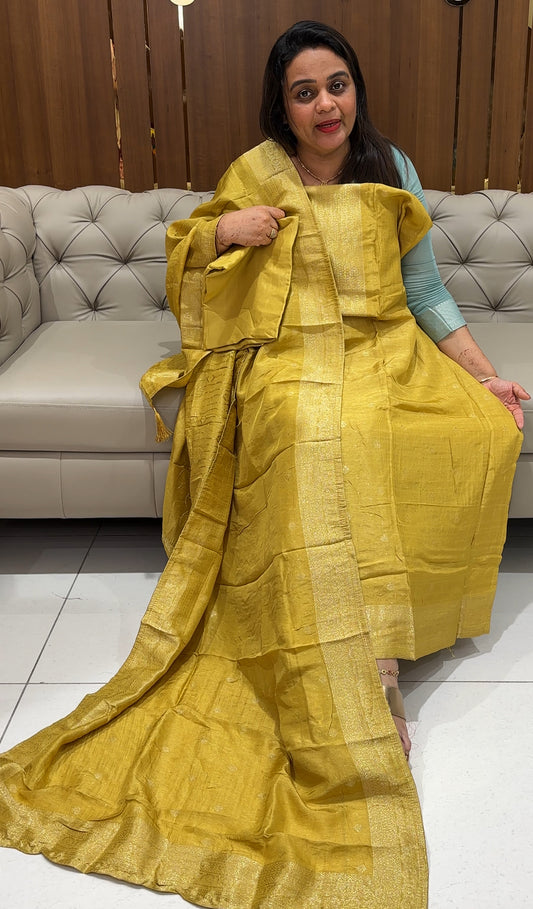 SILK BANARASI UNSTITCHED SALWAR SUITS - IHA 23857