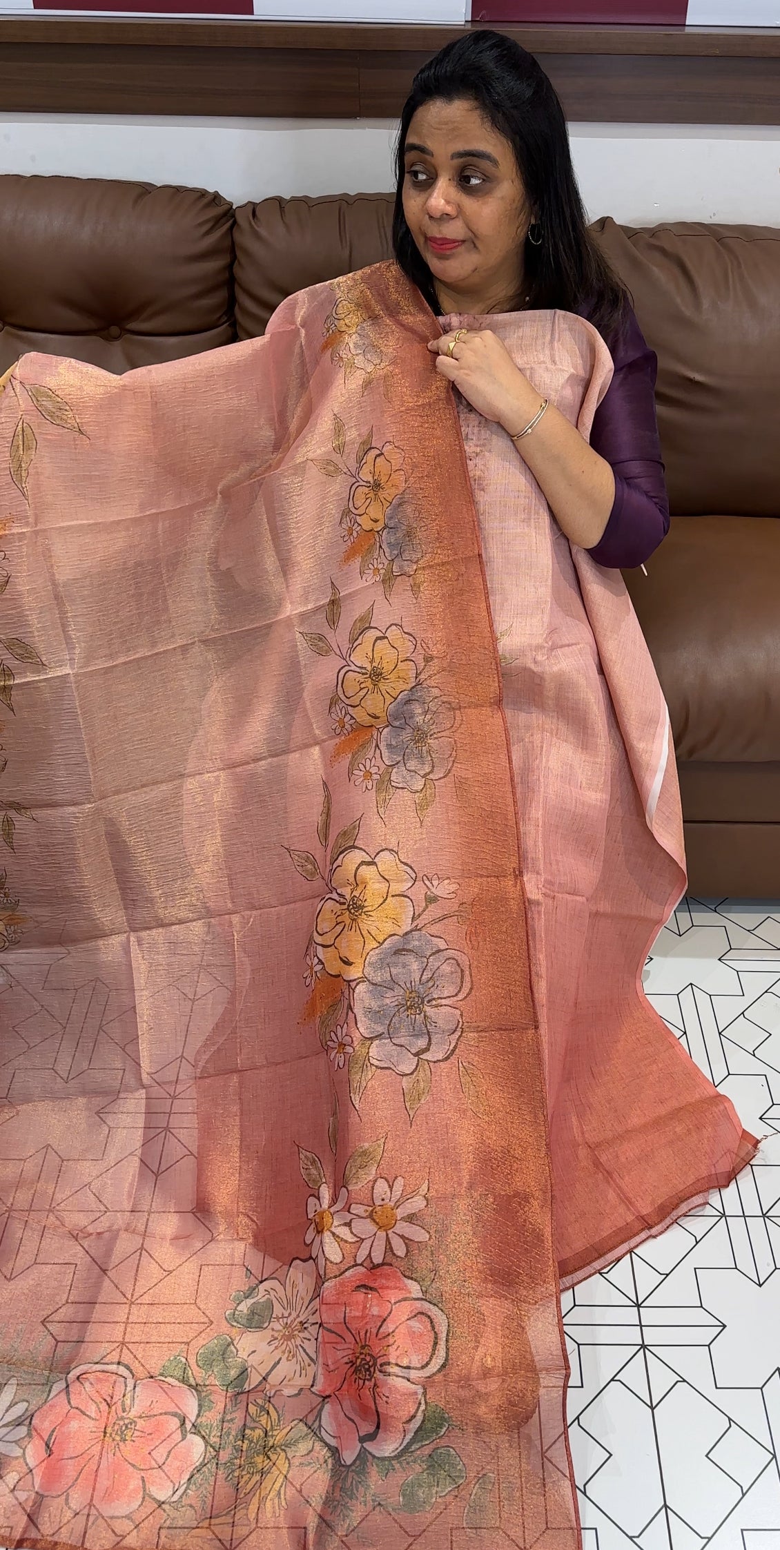 TISSUE BANARASI UNSTITCHED SALWAR SUITS - IHA 28018